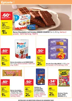 Carrefour - Prévisualisation de Carrefour catalogue Apero dinatoire valide à partir de 02.12.2025 | Page: 52 | Produits: Lait, Kinder country, Bonbons, Céréales