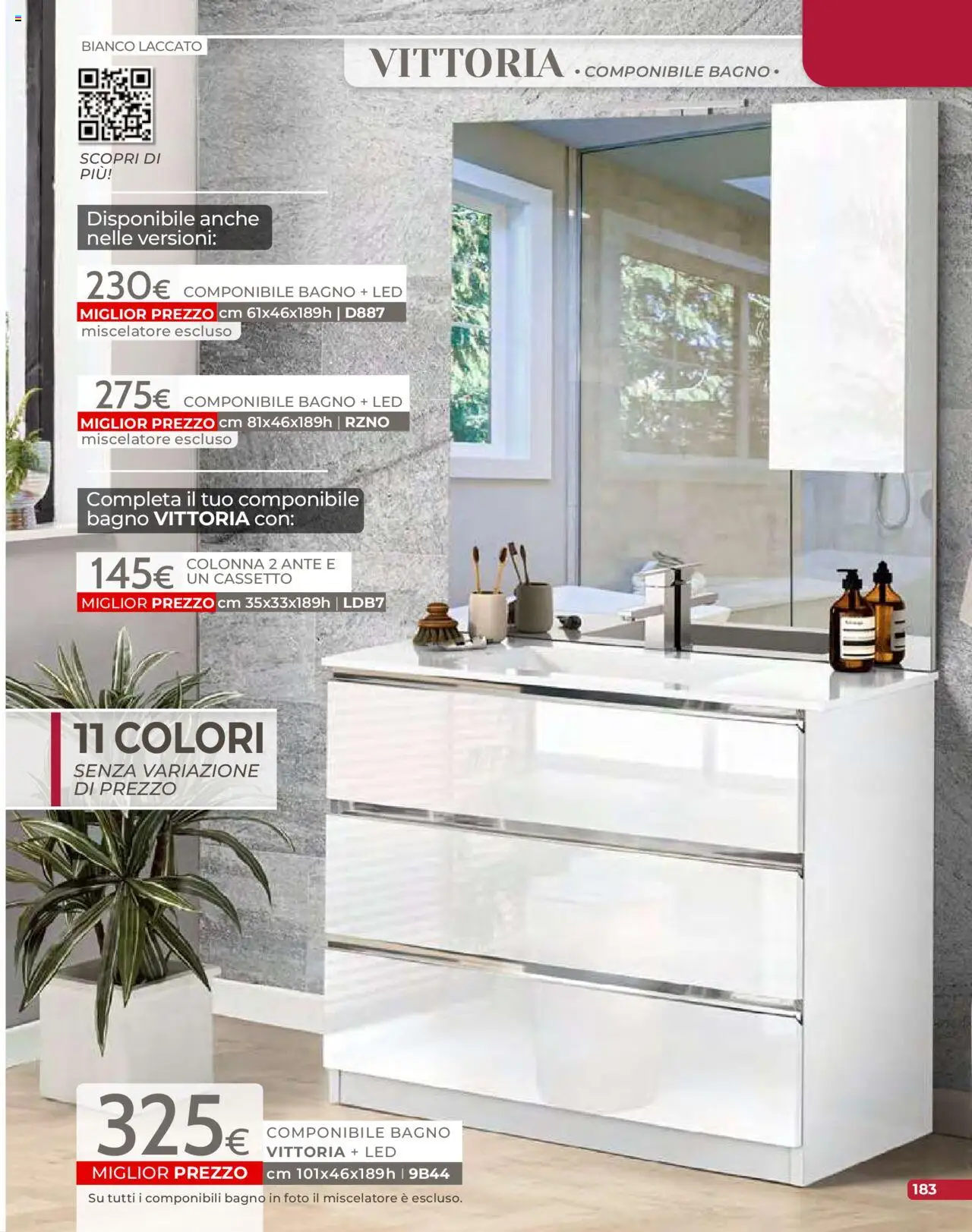 Volantino Mondo Convenienza del 09.09.2025 | Pagina: 185 | Prodotti: Miscelatore, Bagno