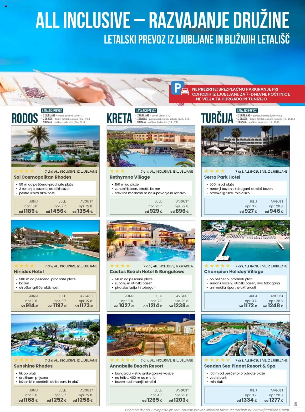 Sonček katalog družinske počitnice │ velja od 01.06.2025 | Stran: 15 | Izdelki: Bazen, Sol