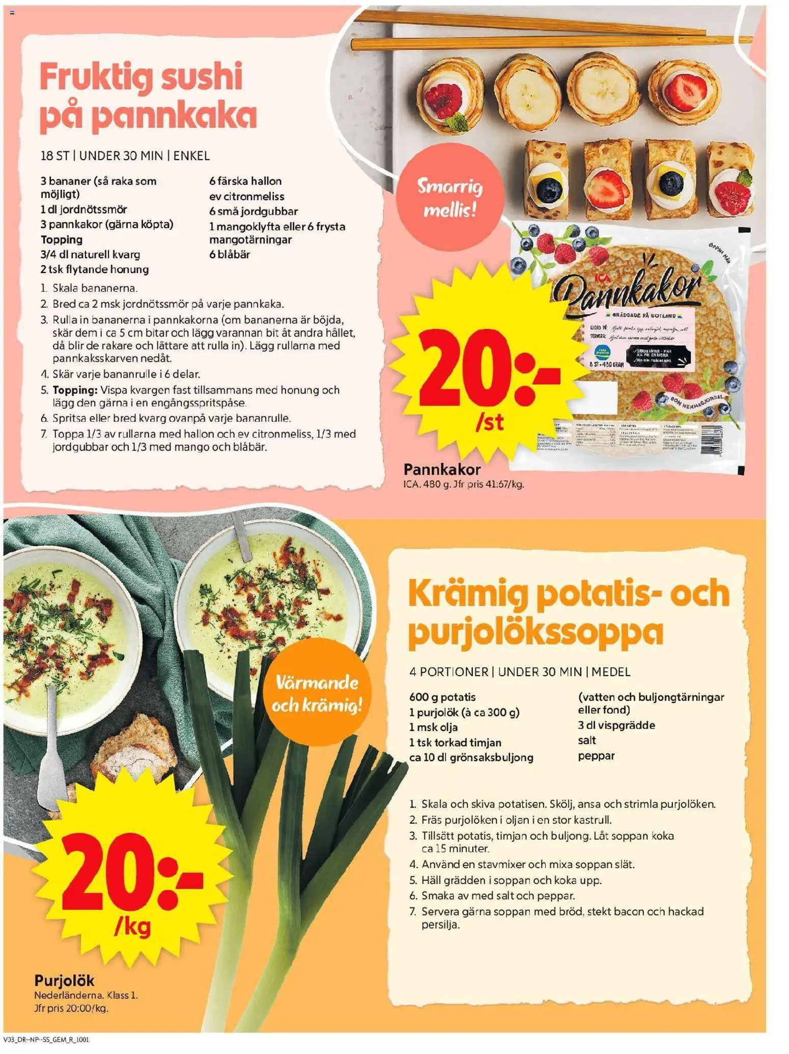 ICA Supermarket reklamblad aktuell från 12.01.2026 | Sida: 6 | Produkter: Peppar, Bananer, Hallon, Blåbär