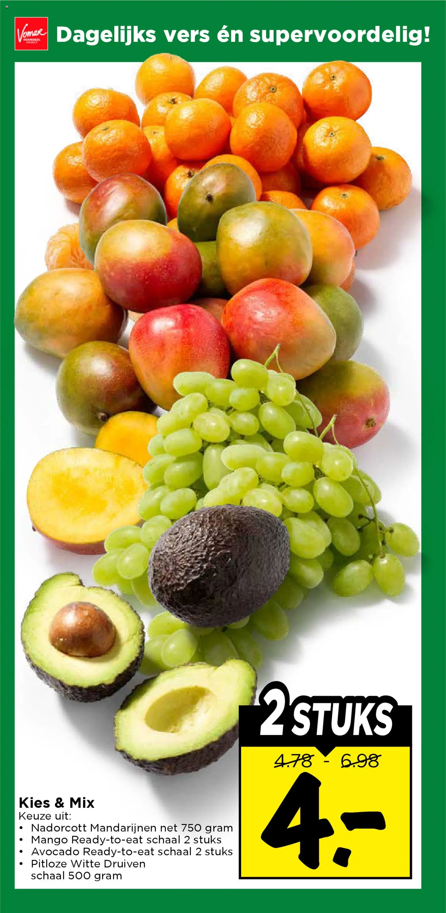 {H1} | Pagina: 23 | Producten: Mandarijnen, Schaal, Mango, Druiven