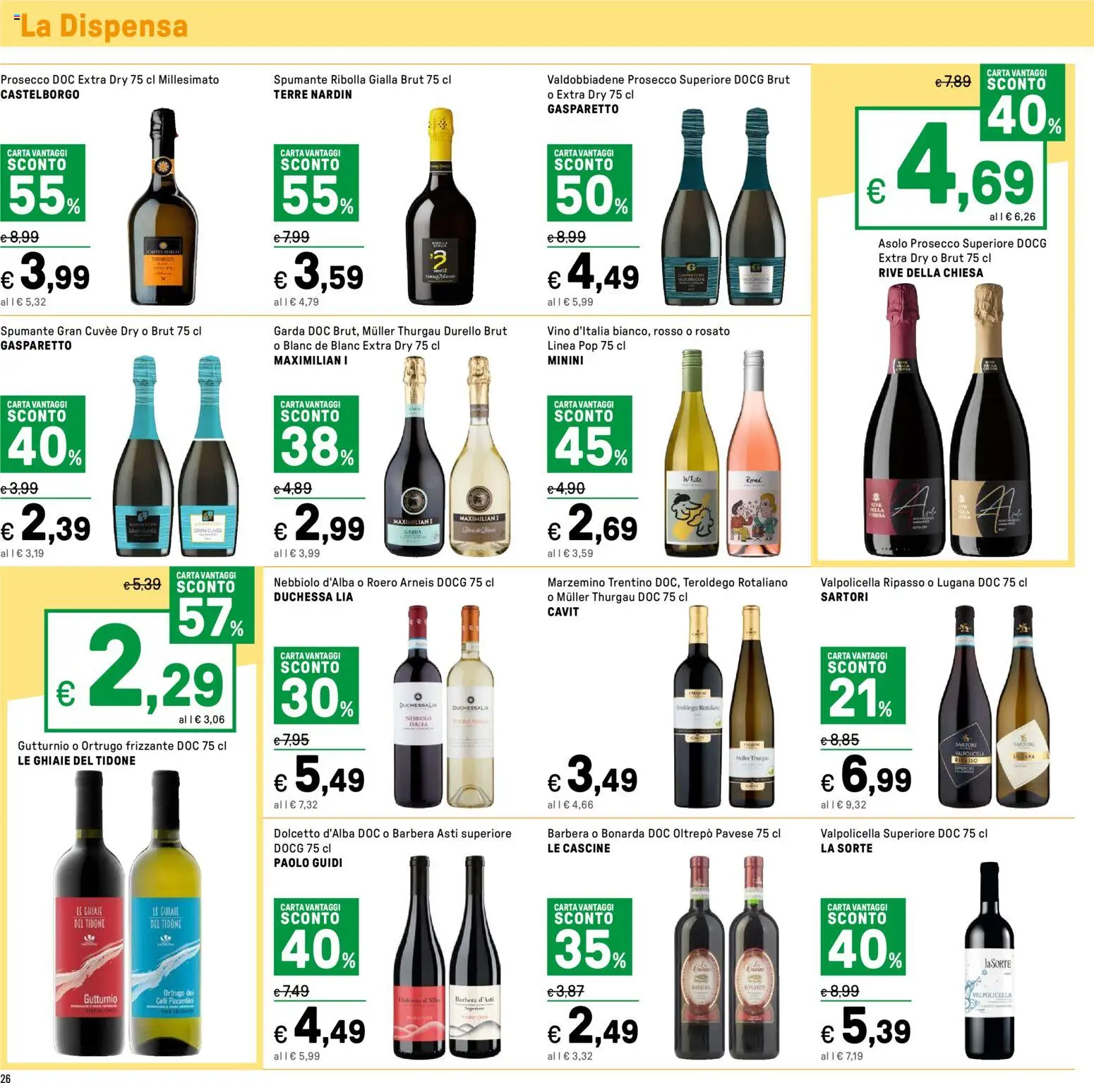 Volantino Iper del 14.11.2025 | Pagina: 26 | Prodotti: Prosecco, Vino, Spumante