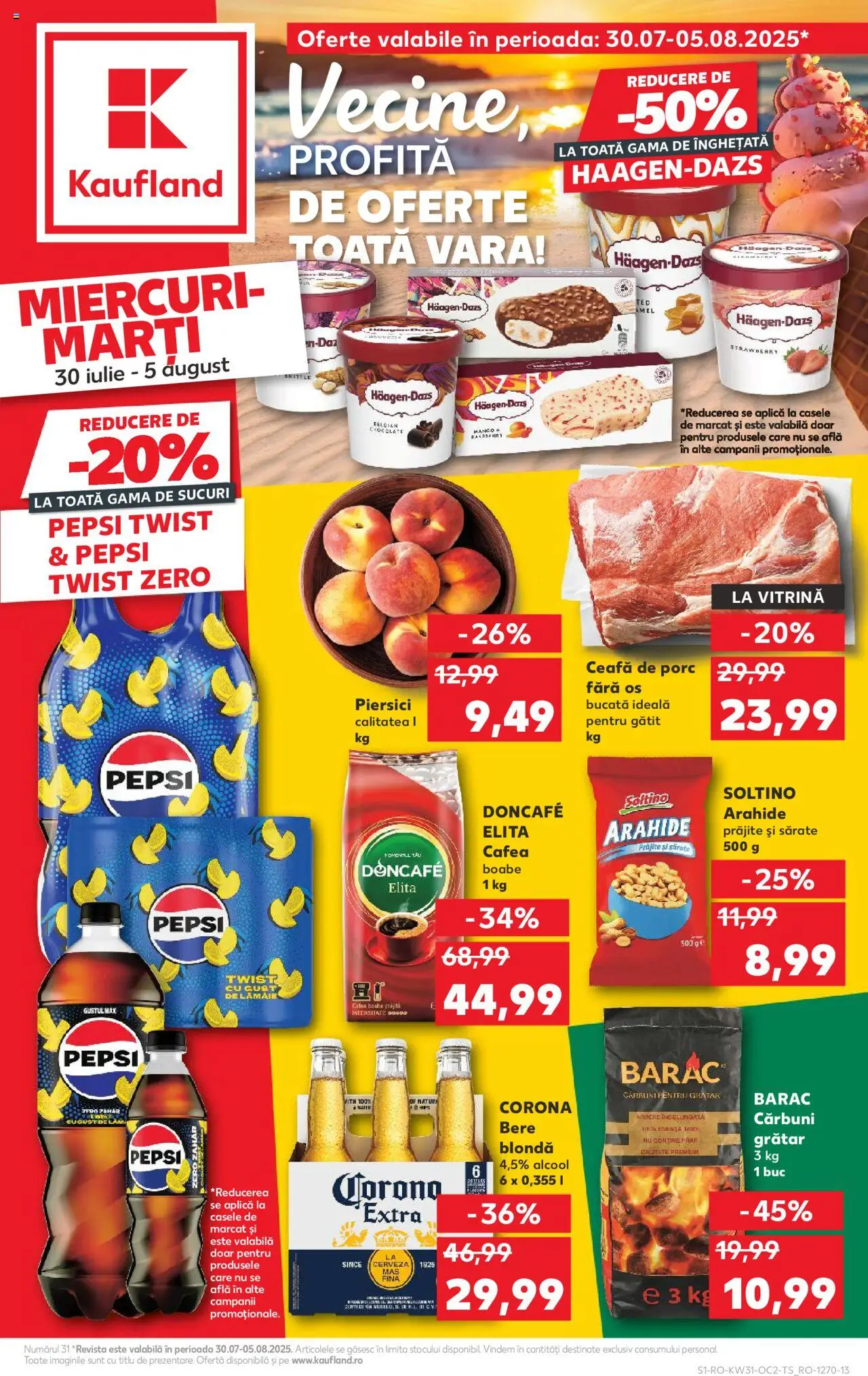 Catalog Kaufland - Miercurea Ciuc – valabil de la 30.07.2025 | Pagină: 1 | Produse: Keçeli kalem, Grătar, Vitrină, Înghețată