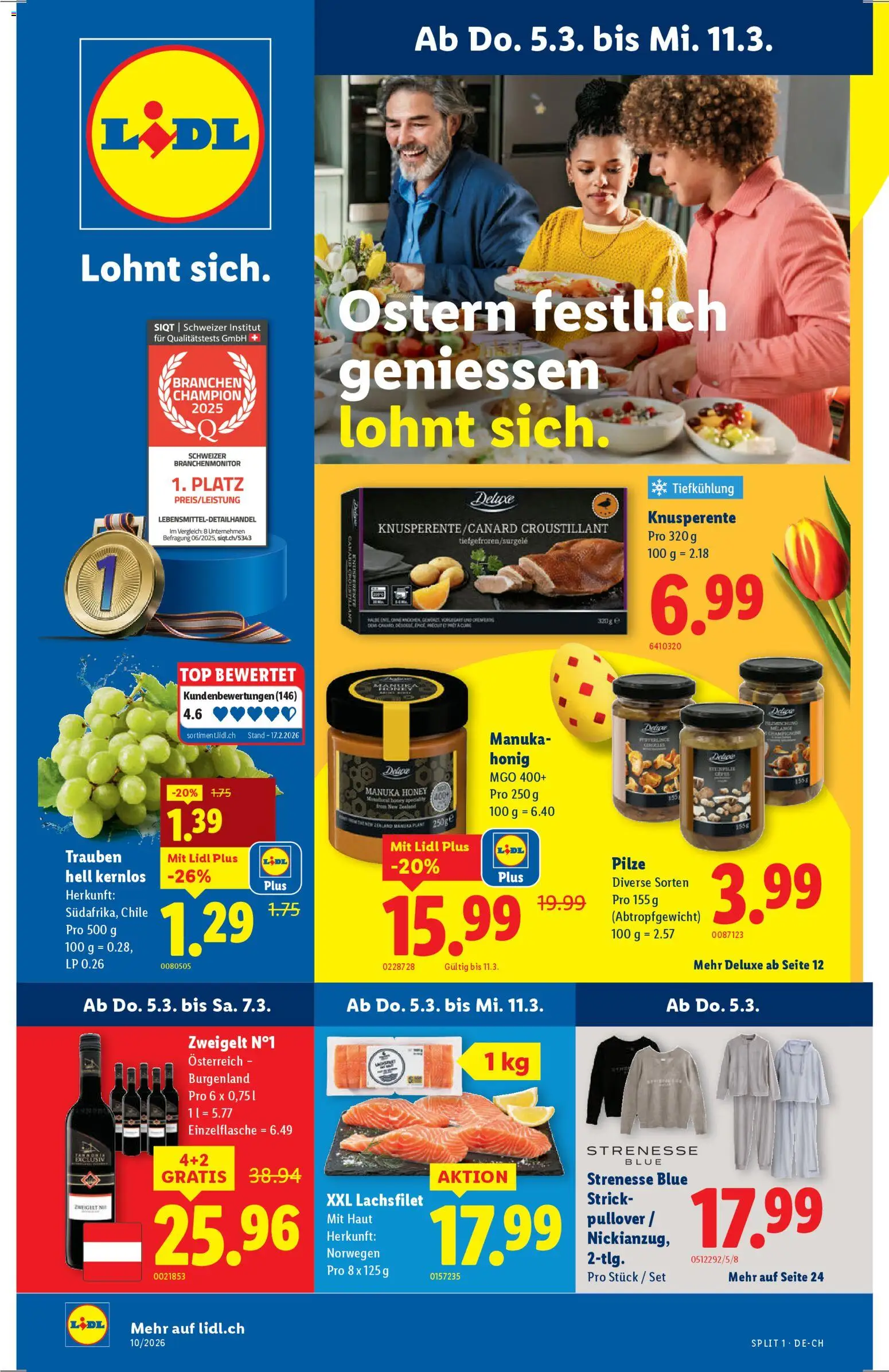 Lidl Aktionen – gültig ab 05.03.2026 | Seite: 1 | Produkte: Pullover, Top