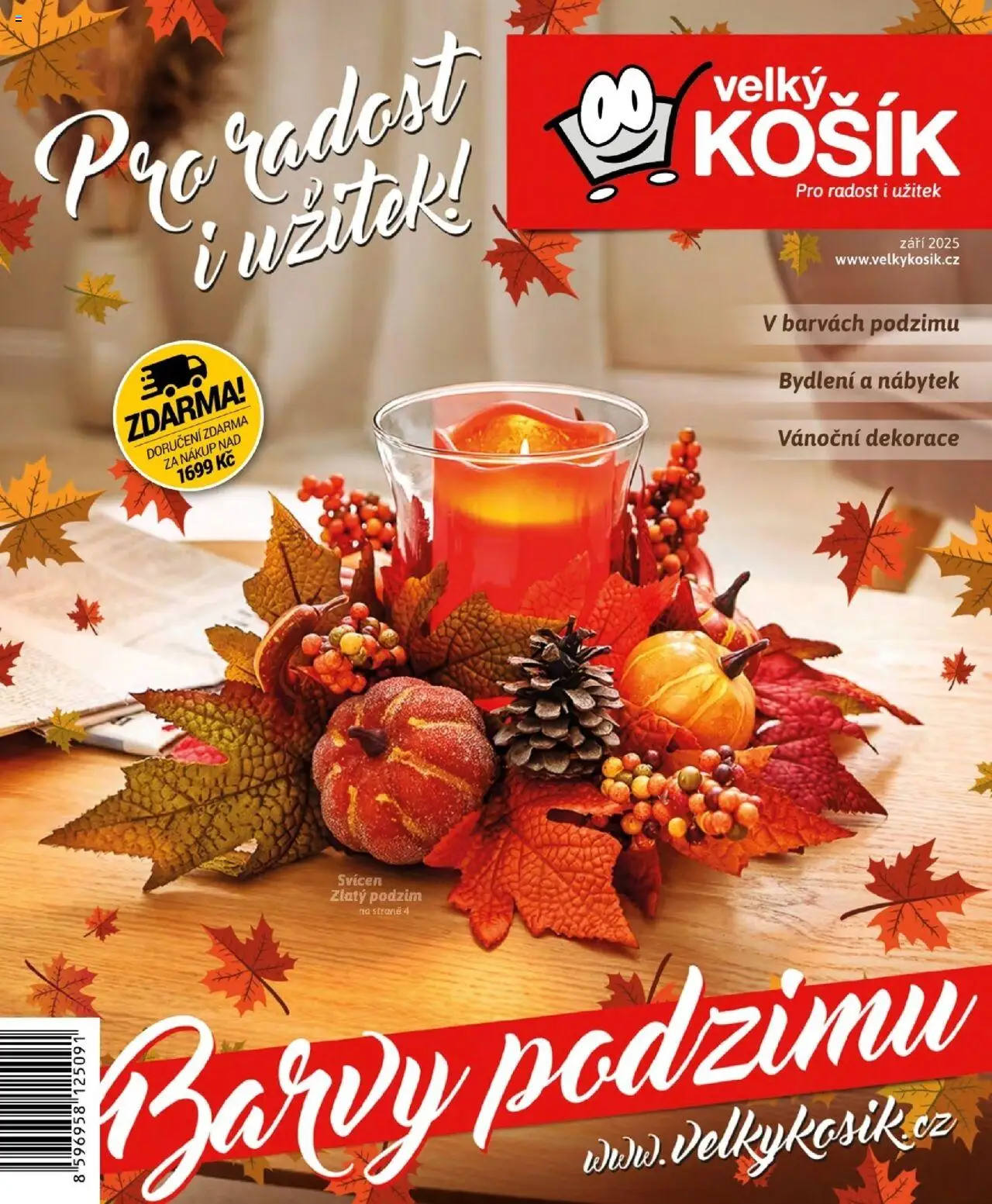Velký Košík katalog září od 01.09.2025 | Strana: 1 | Produkty: Košík, Svícen, Barvy, Vánoční dekorace