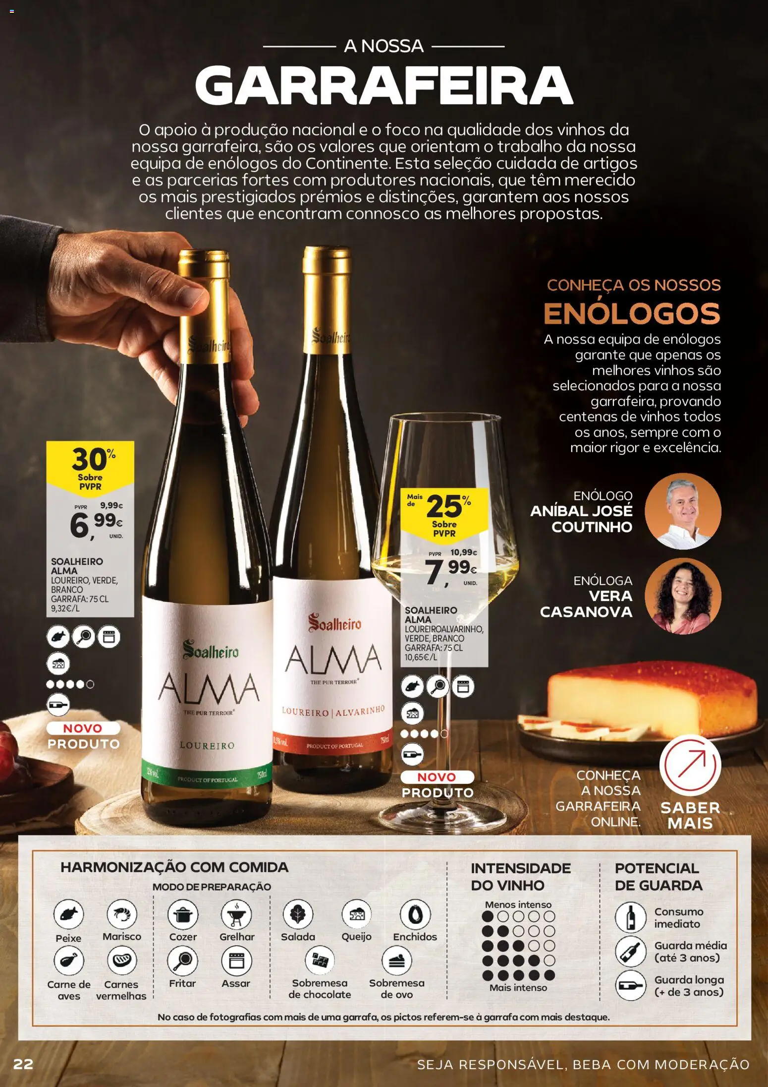 Continente - Queijos, Enchidos e Vinhos Aproveite para petiscar │ válido de 03.02.2026 | Página: 22 | Produtos: Vinho, Peixe, Carne, Salada