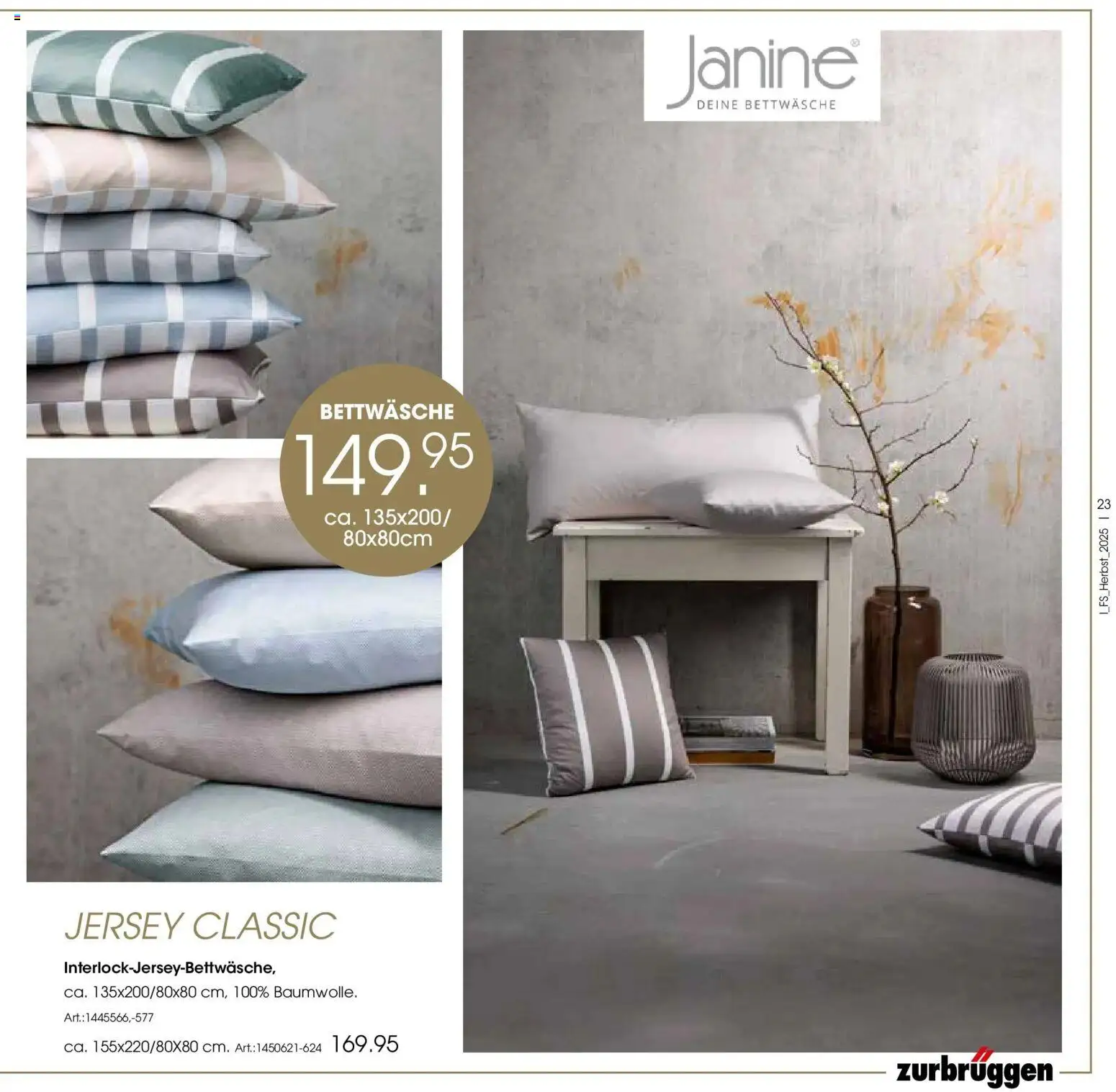 Zurbrüggen - Zurbrüggen: Raum für neue Lieblingsstücke – gültig ab 19.10.2025 | Seite: 23 | Produkte: Bettwäsche