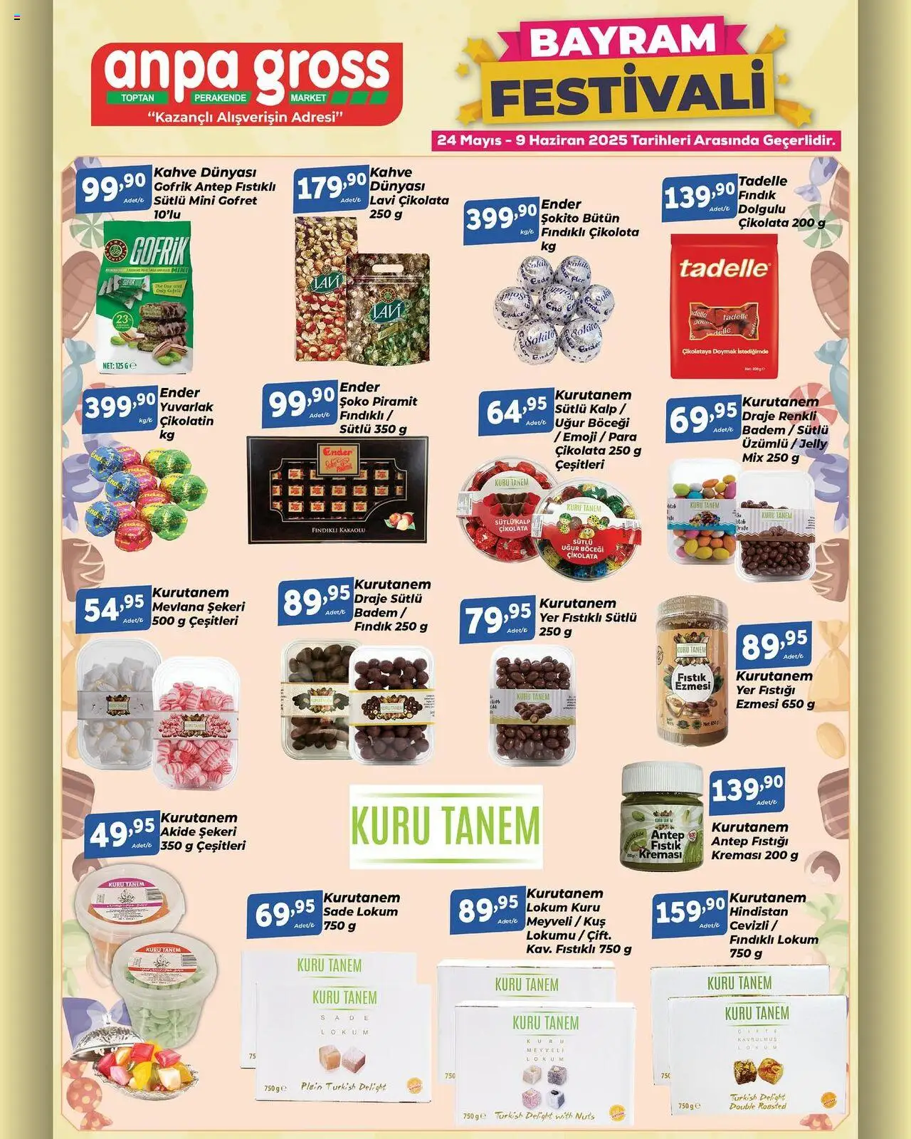 Anpa Gross Katalog - 24.05.2025 tarihinden itibaren geçerlidir | Sayfa: 2 | Ürünler: Fıstık, Gofret, Çikolata, Yer fıstığı