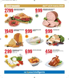 Anteprima del volantino Eurospin volantino Super Offerta valido a partire dal 01.03.2026 | Pagina: 4 | Prodotti: Pollo, Mozzarella, Prosciutto, Parmigiano reggiano