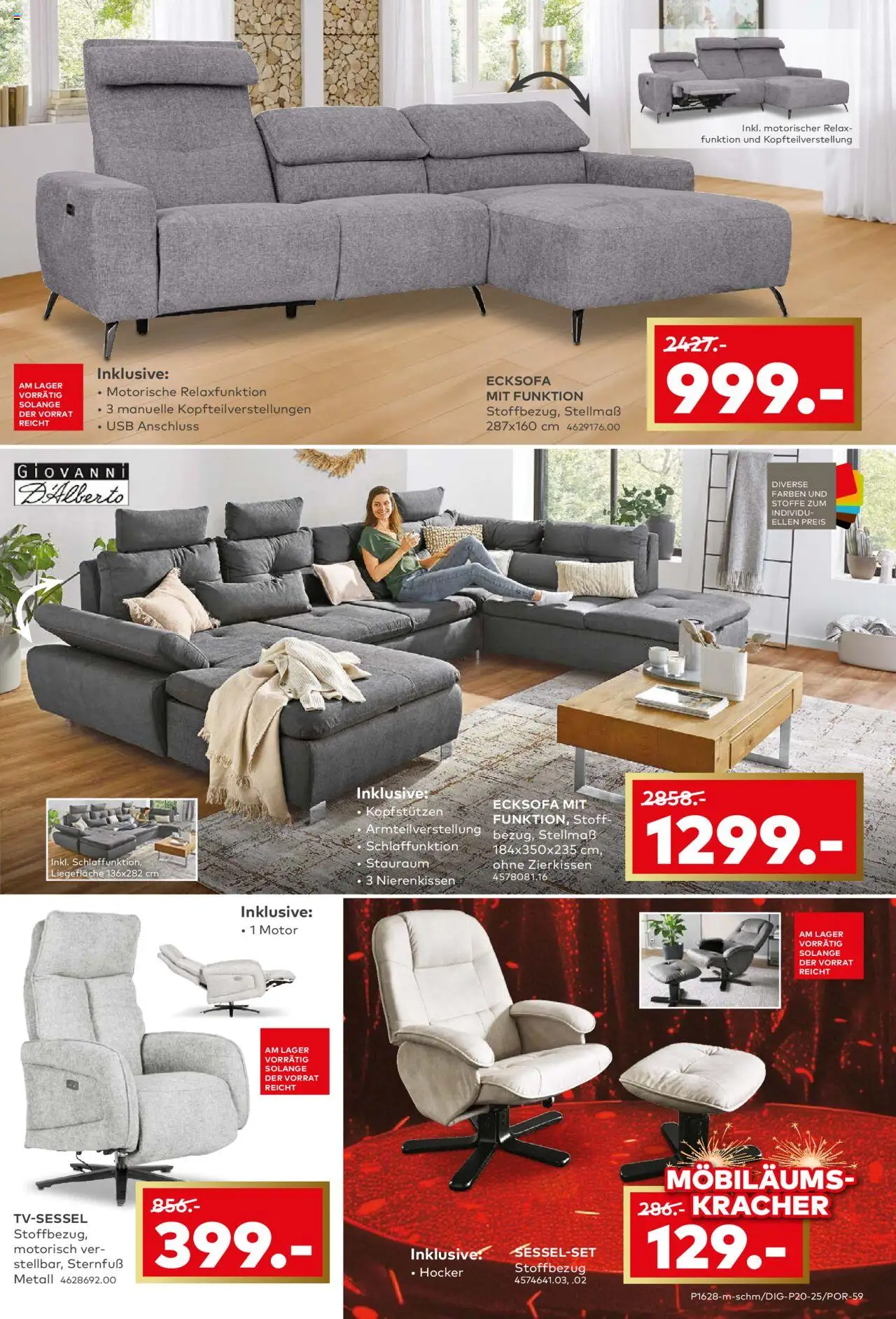 Porta! Möbiläum Jena-Isserstedt – gültig ab 05.10.2025 | Seite: 3 | Produkte: USB, Hocker, Ecksofa
