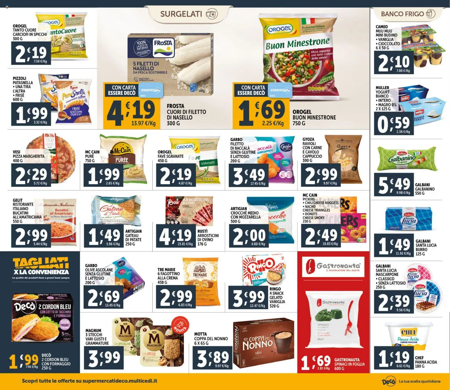 Volantino Decò del 06.03.2026 | Pagina: 10 | Prodotti: Minestrone, Gelato, Nuggets, Spinaci