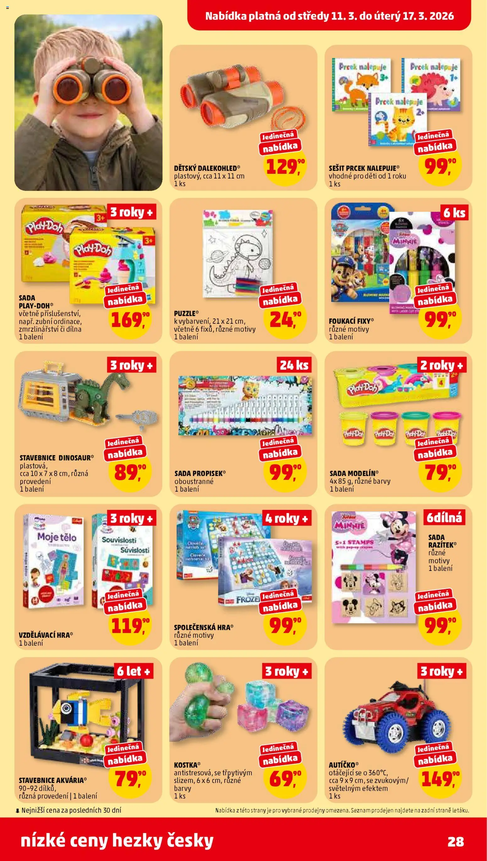Penny Market leták od 11.03.2026 | Strana: 28 | Produkty: Stavebnice, Sešit, Barvy