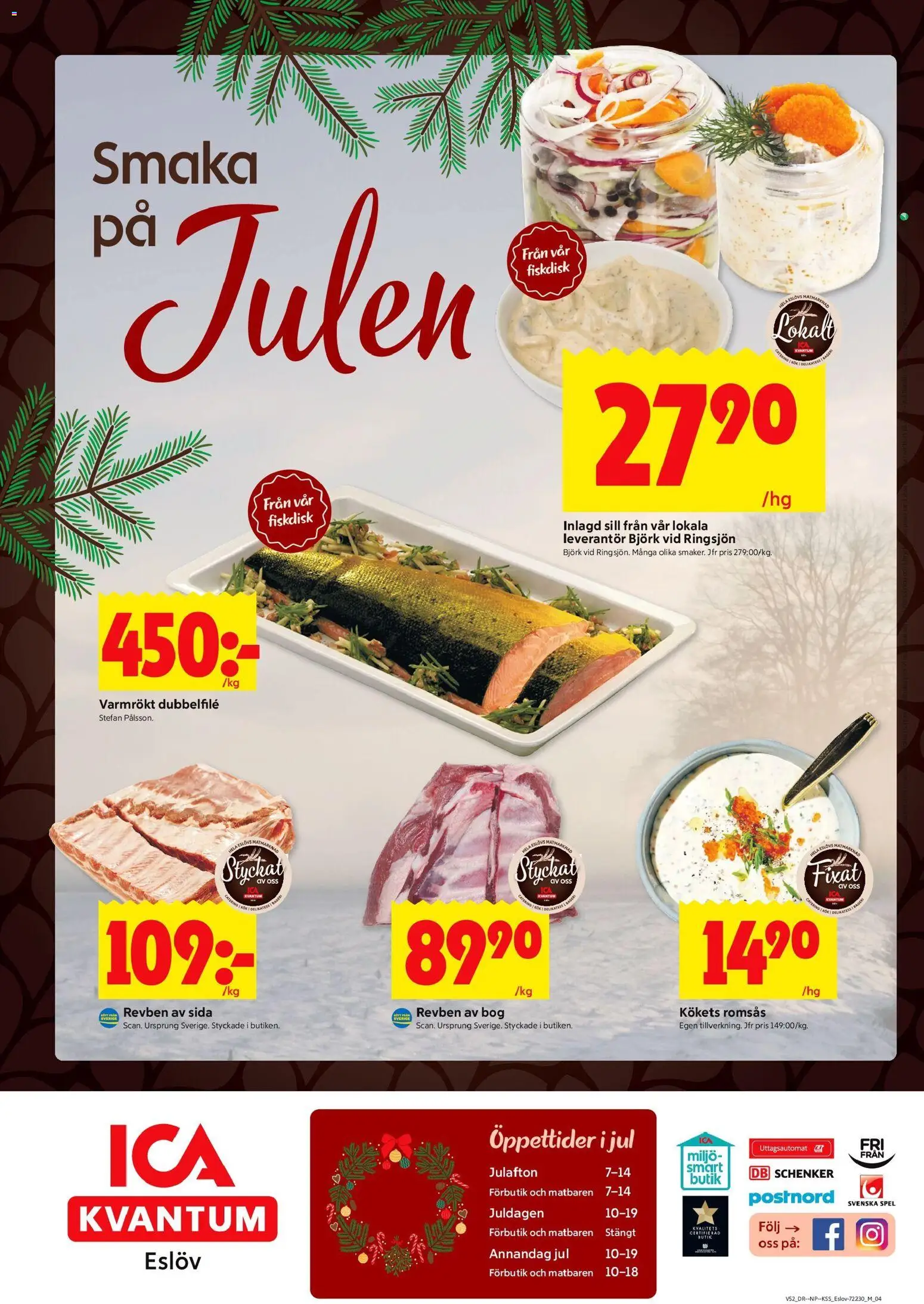 ICA Kvantum reklamblad aktuell från 22.12.2025 | Sida: 12 | Produkter: Romsås, Sill, Spel