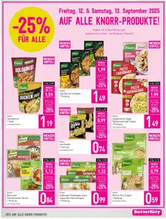 Sutterlüty Flugblatt gültig ab 11.09.2025 | Seite: 15 | Produkte: Pasta, Rosinen, Saft, Nudeln