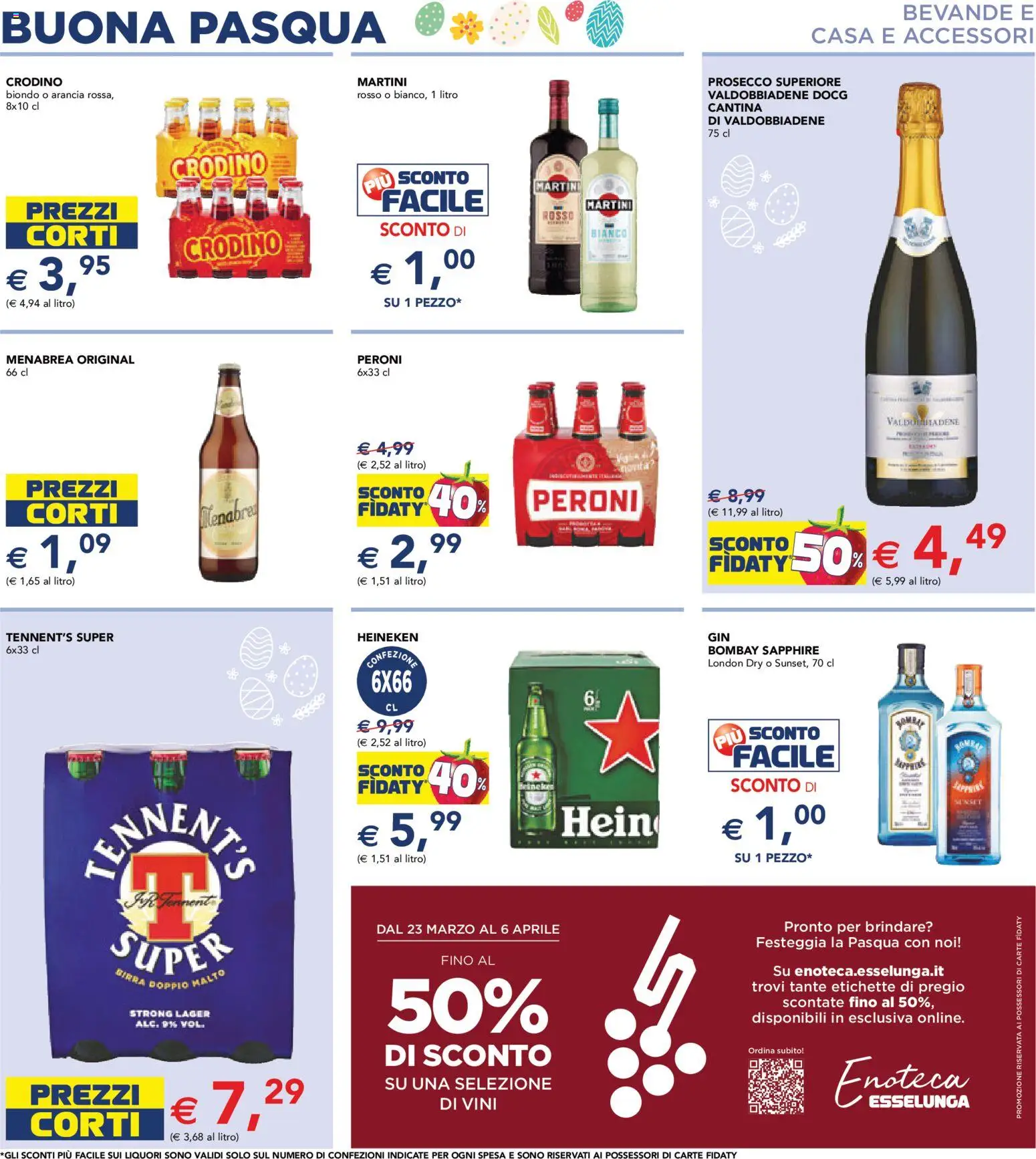 Volantino Esselunga S del 23.03.2026 | Pagina: 17 | Prodotti: Birra, Prosecco, Arancia, Heineken