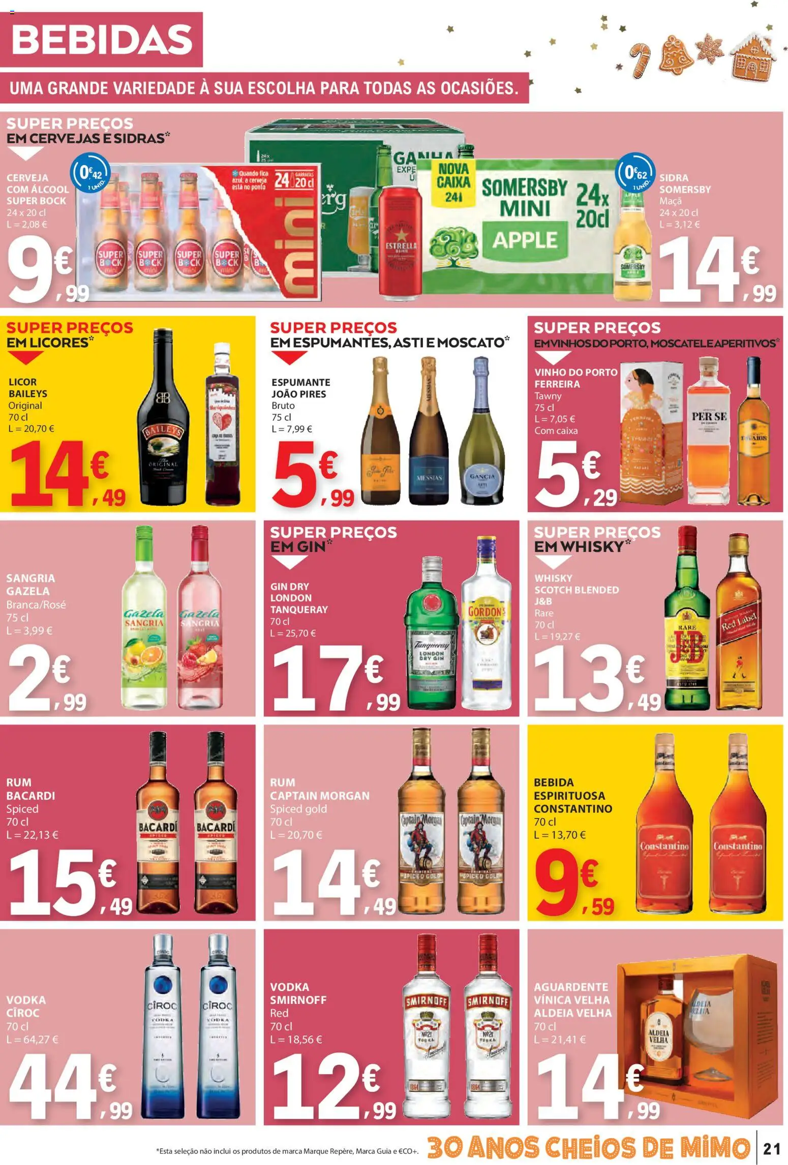 E.Leclerc folheto │ válido de 18.12.2025 | Página: 21 | Produtos: Licor, Maça, Cerveja, Bebida