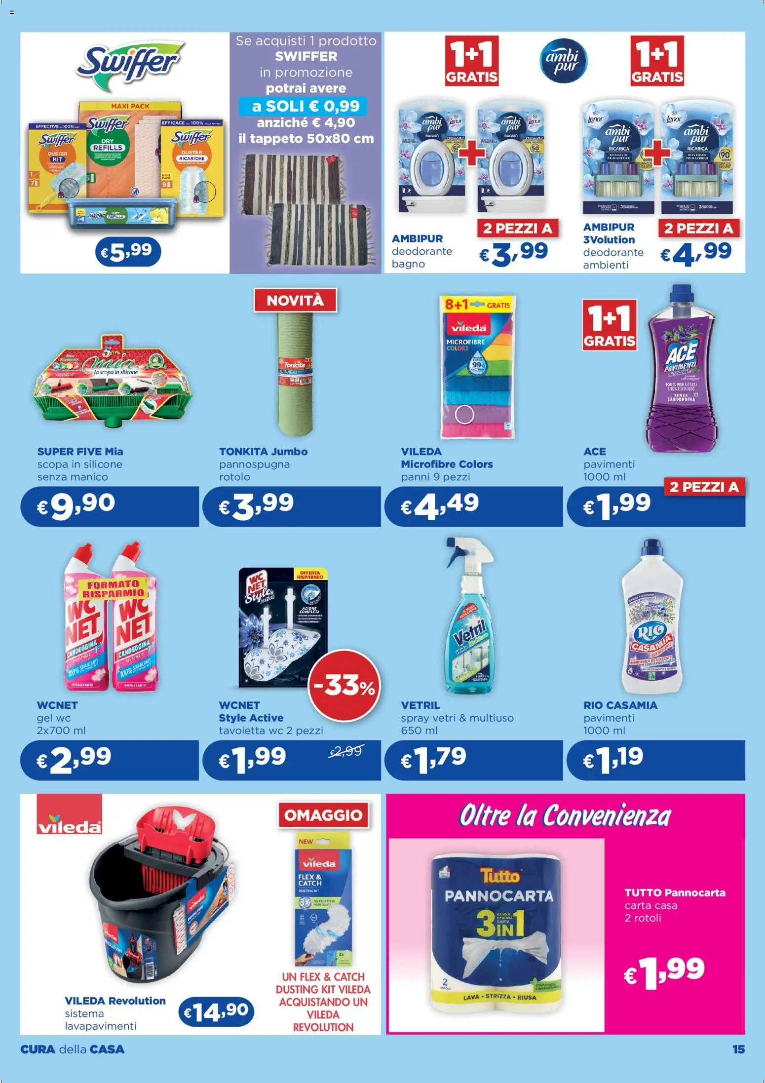 Volantino Acqua e Sapone del 26.02.2026 | Pagina: 15 | Prodotti: Tavoletta wc, Deodorante, Scopa, Tappeto