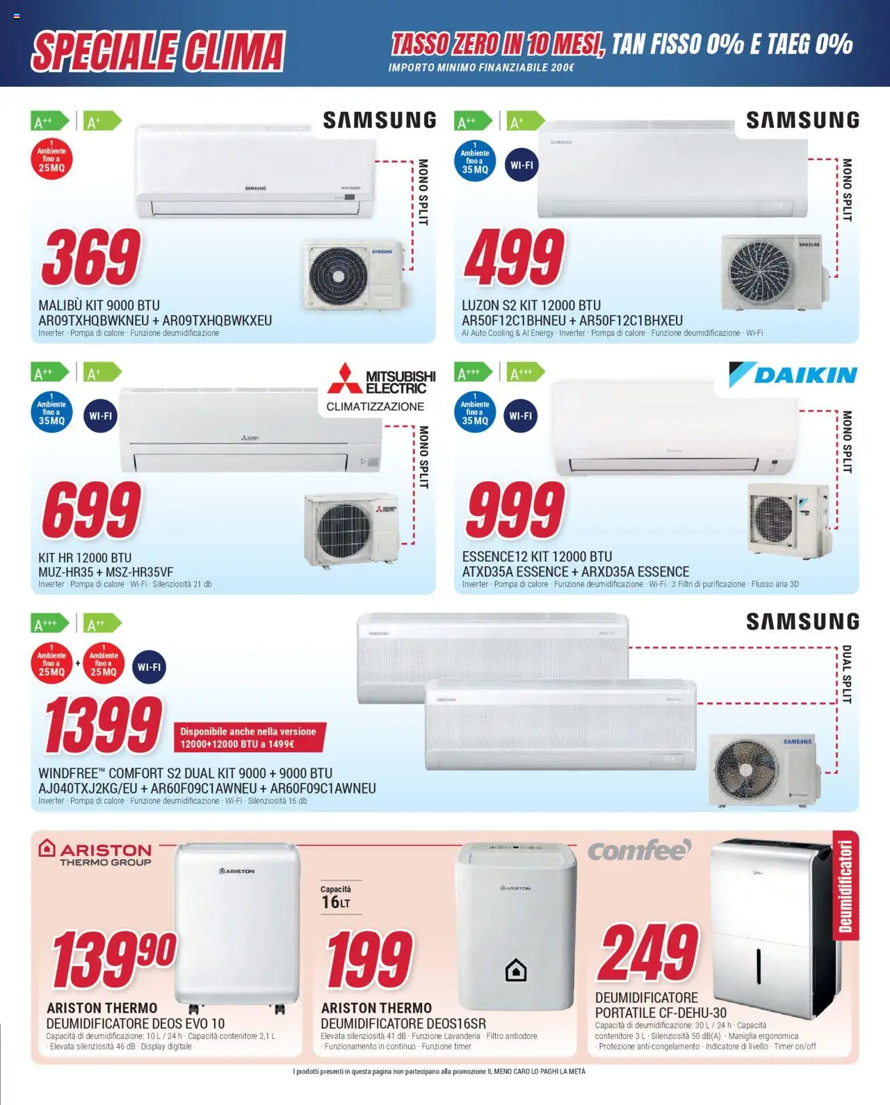Volantino Trony del 21.08.2025 | Pagina: 29 | Prodotti: Deumidificatore, Contenitore, Samsung