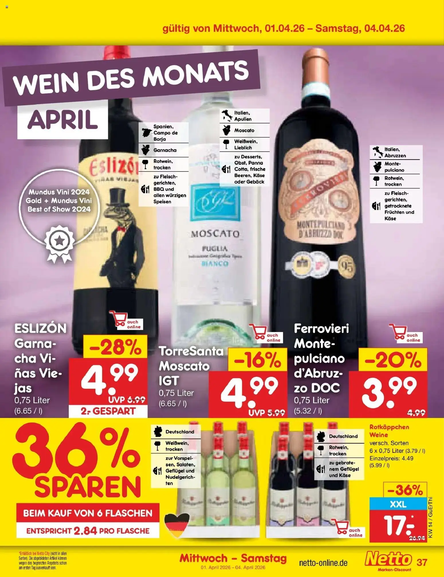 Netto Marken-Discount Prospekt Machern	 – gültig ab 30.03.2026 | Seite: 51 | Produkte: Käse, Rotkäppchen, Wein, Fleisch