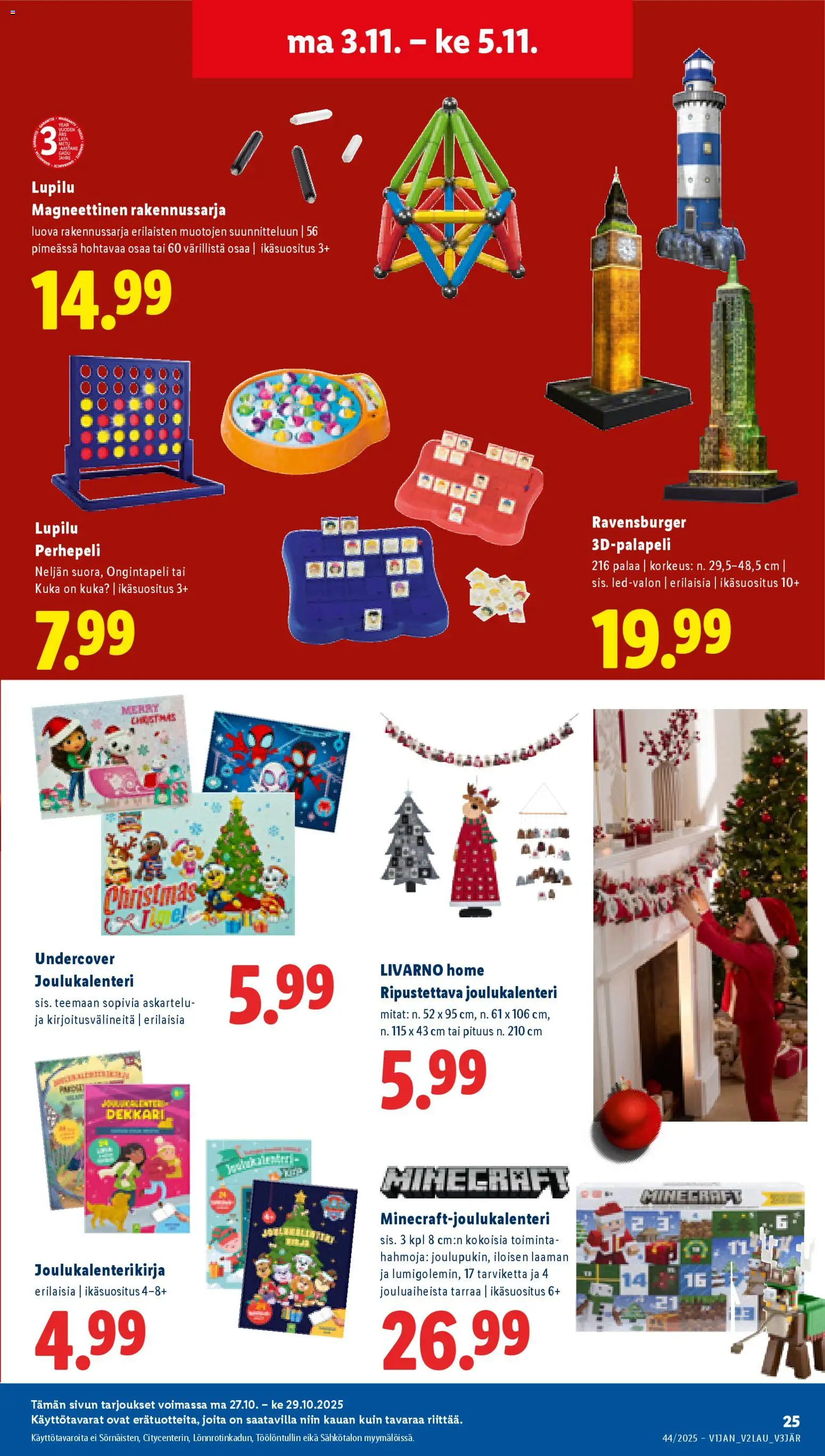 Lidl tarjoukset - Helsinki – voimassa 30.10.2025 alkaen | Sivu: 29 | Tuotteet: Joulukalenteri