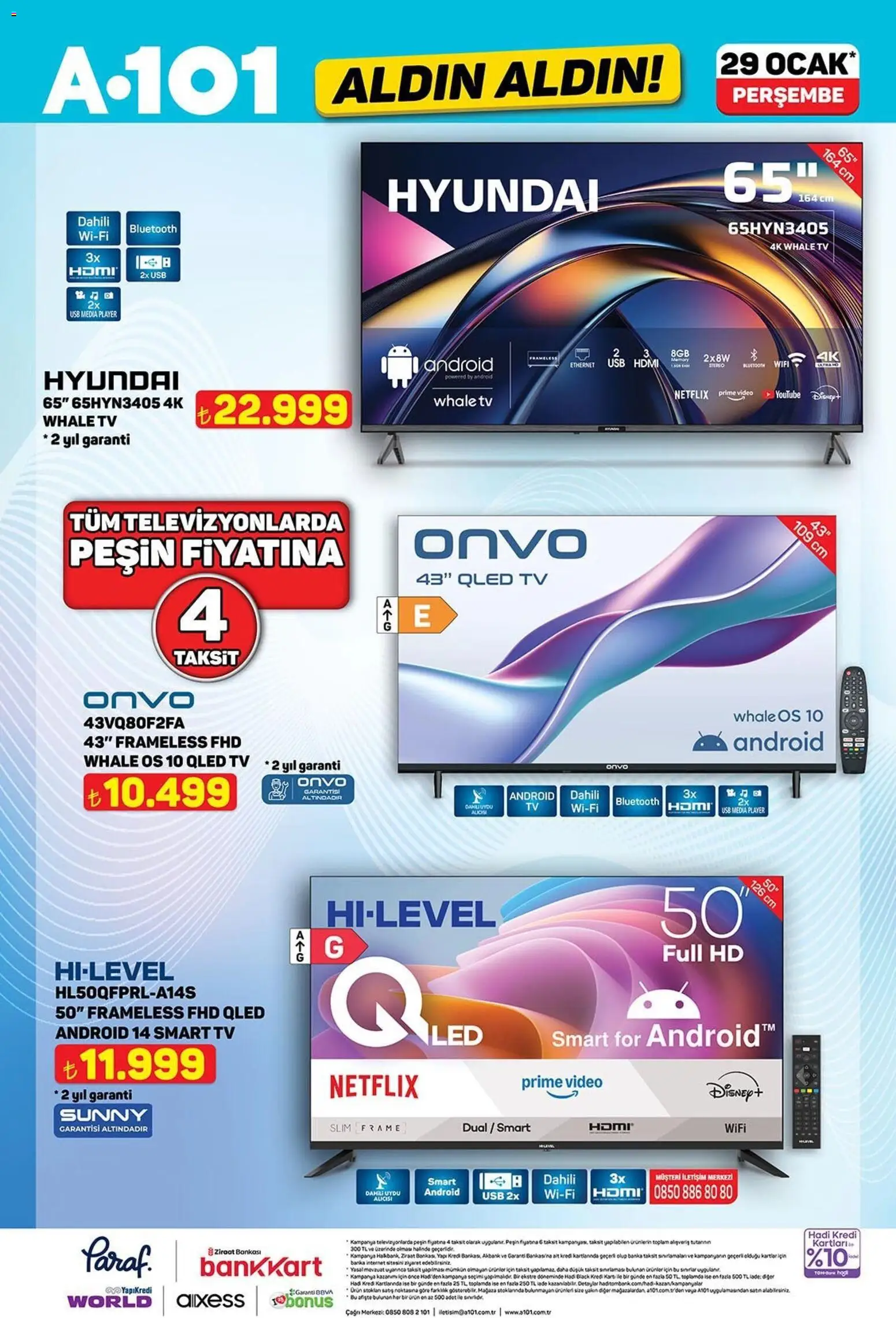 A101 Katalog Aldın Aldın - 29.01.2026 tarihinden itibaren geçerlidir | Sayfa: 6 | Ürünler: TV, Video, USB