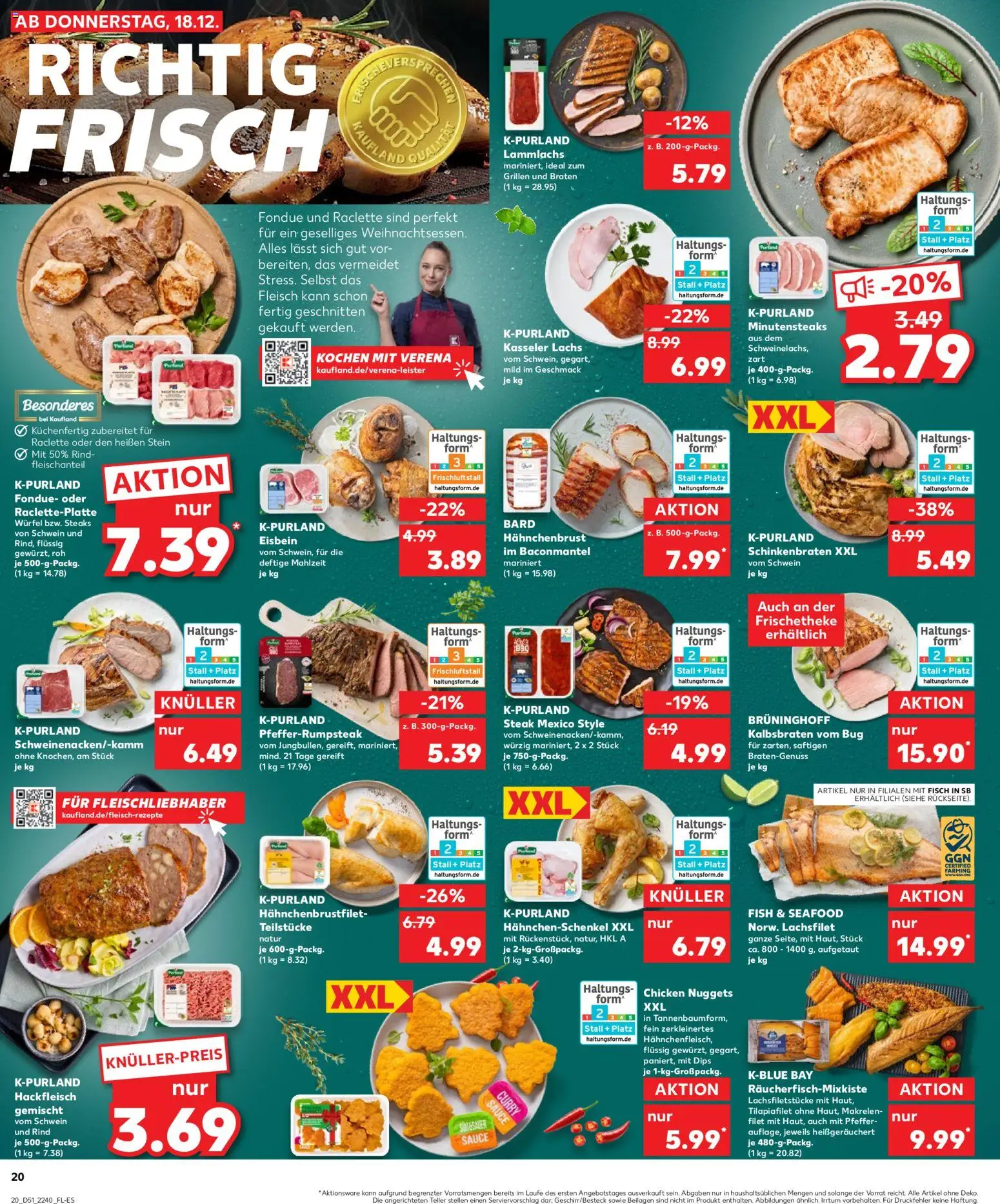 Kaufland prospekt Stuttgart	 – gültig ab 21.12.2025 | Seite: 20 | Produkte: Fisch, Lachs, Steak, Fleisch