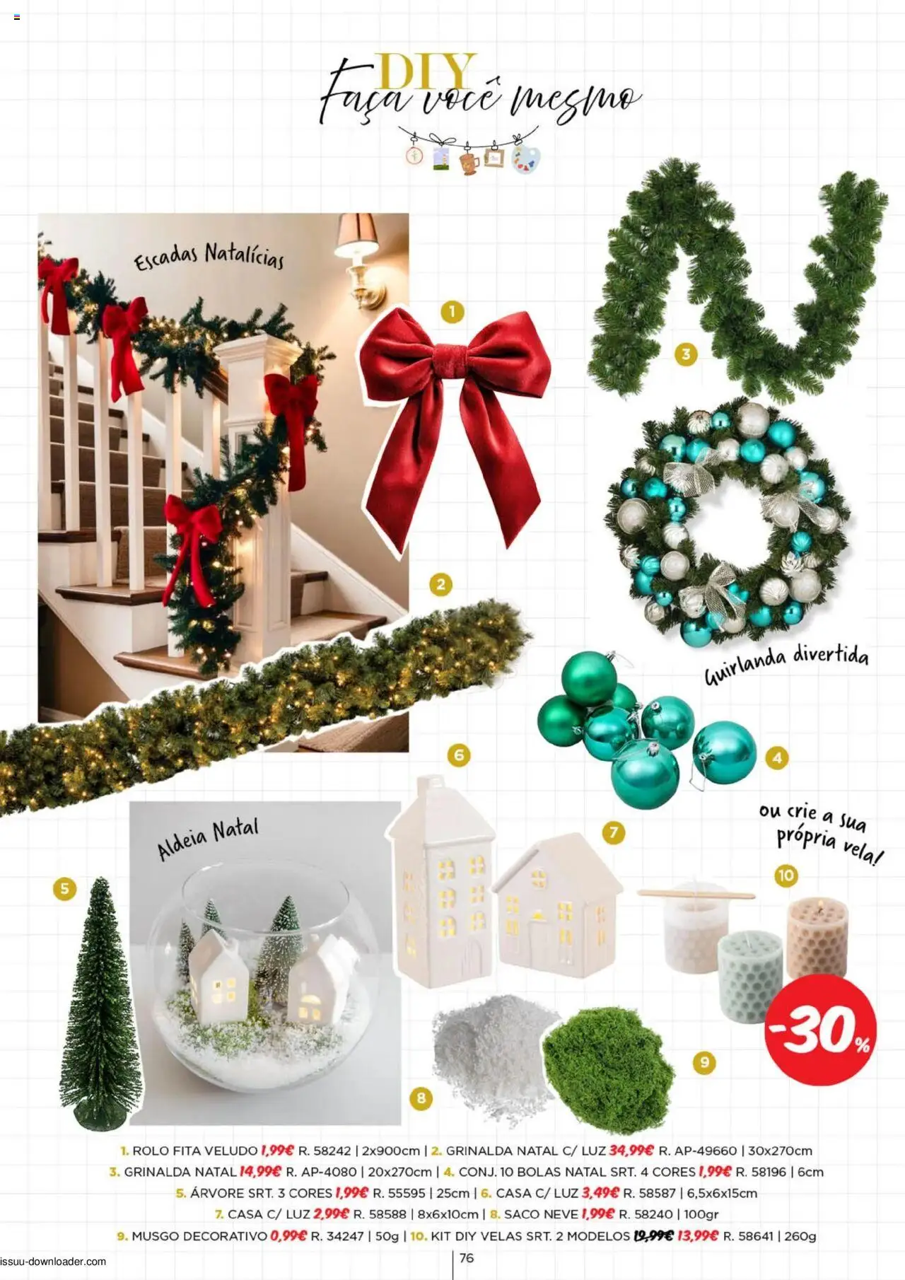 Espaço Casa Catálogo de Natal 2025 │ válido de 11.10.2025 | Página: 76 | Produtos: Faca, Velas
