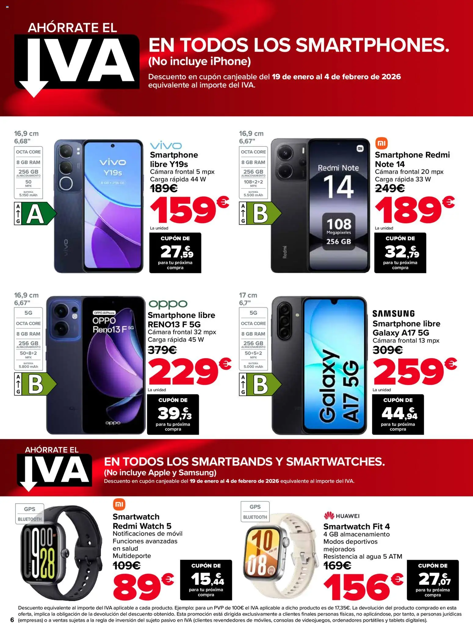 Carrefour folleto │ válido desde el 12.01.2026 | Página: 6 | Productos: Smartphone, Iphone, Cámara, Batería