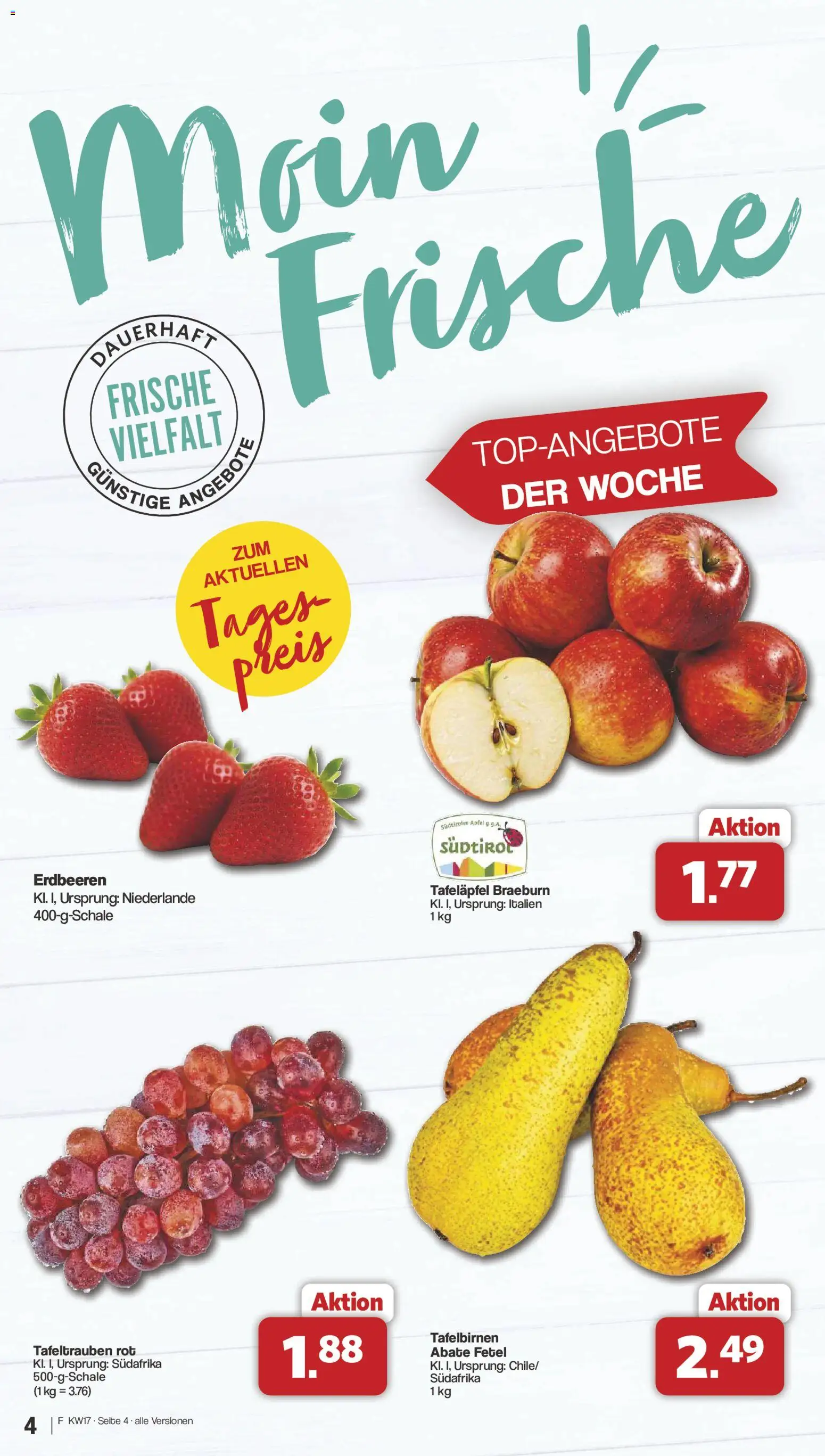 Famila Nordwest Prospekt 	 – gültig ab 20.04.2026 | Seite: 4 | Produkte: Äpfel, Erdbeeren