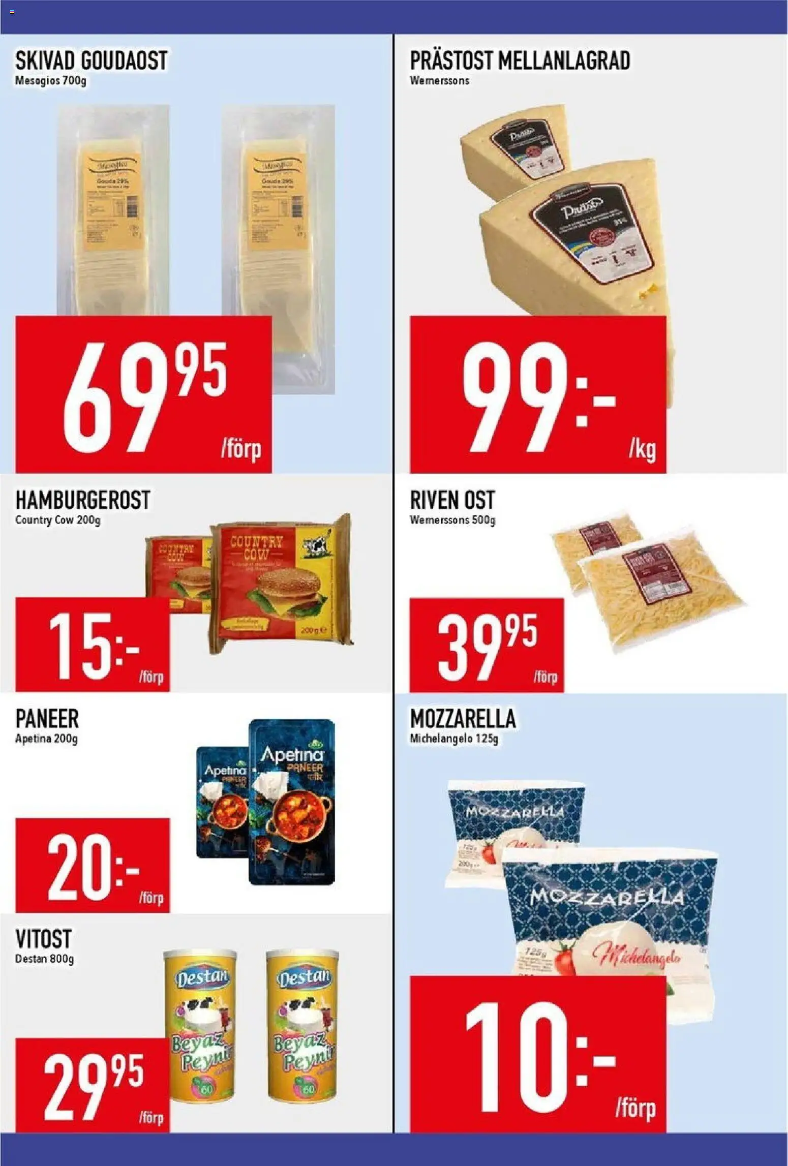 Matdax reklamblad aktuell från 24.11.2025 | Sida: 17 | Produkter: Riven ost, Ost