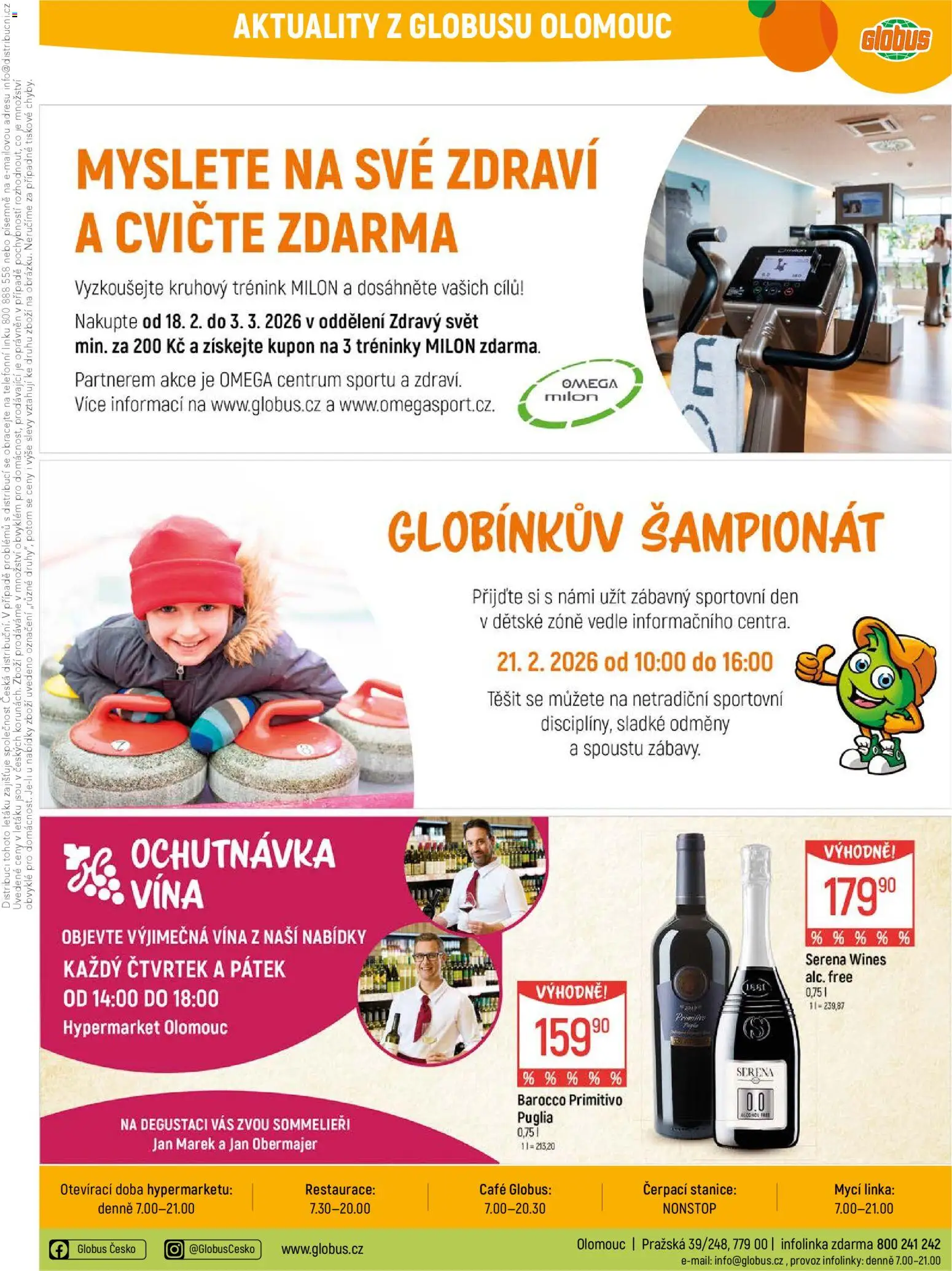 Globus leták - Olomouc od 18.02.2026 | Strana: 38 | Produkty: Globus, Omega, Primitivo