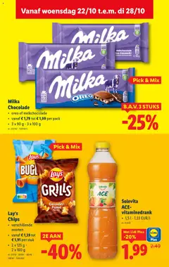 Lay's Chips, verschillende soorten, vanaf € 1,39 tot € 1,91 per stuk, 2 x 125 g - 2 x 160 g - Voorbeeld van een folder van Lidl, geldig van 22.10.2025 | Pagina: 19