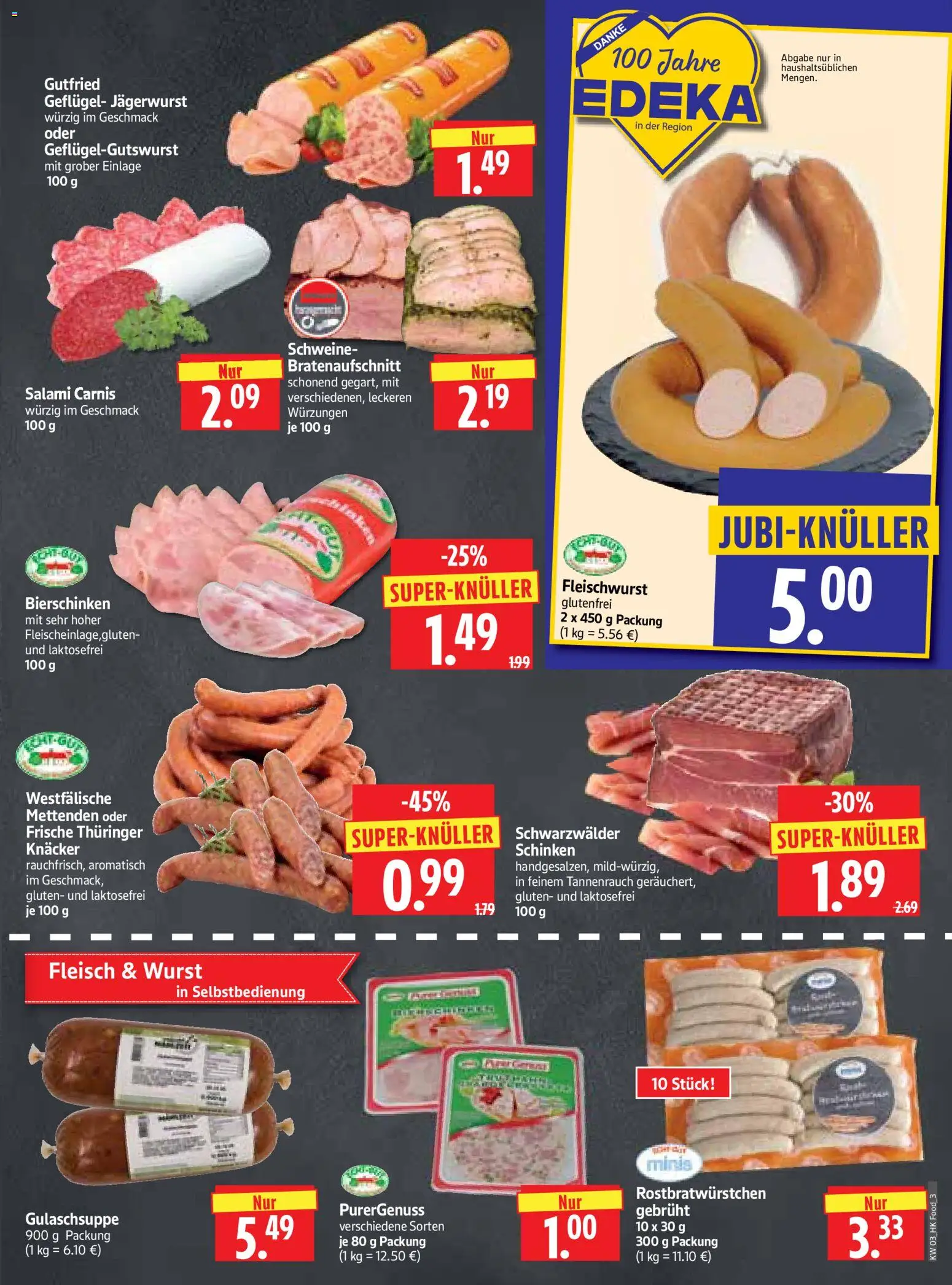HERKULES Prospekt 	 – gültig ab 12.01.2026 | Seite: 3 | Produkte: Wurst, Salami, Schinken, Fleisch