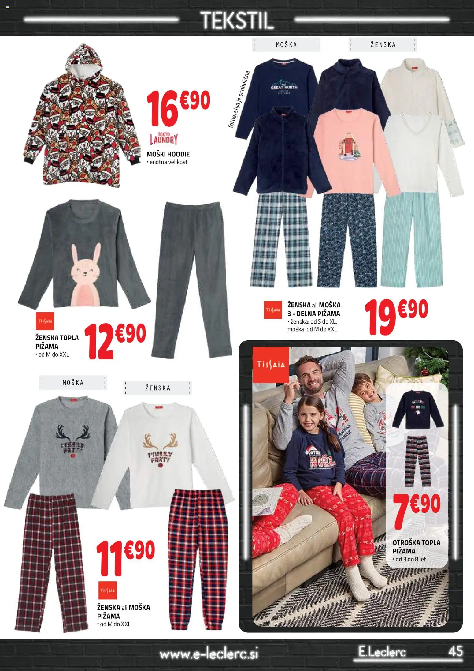 Novi E.leclerc katalog ponudbe – veljaven od 26.11.2025 | Stran: 45 | Izdelki: Pižama