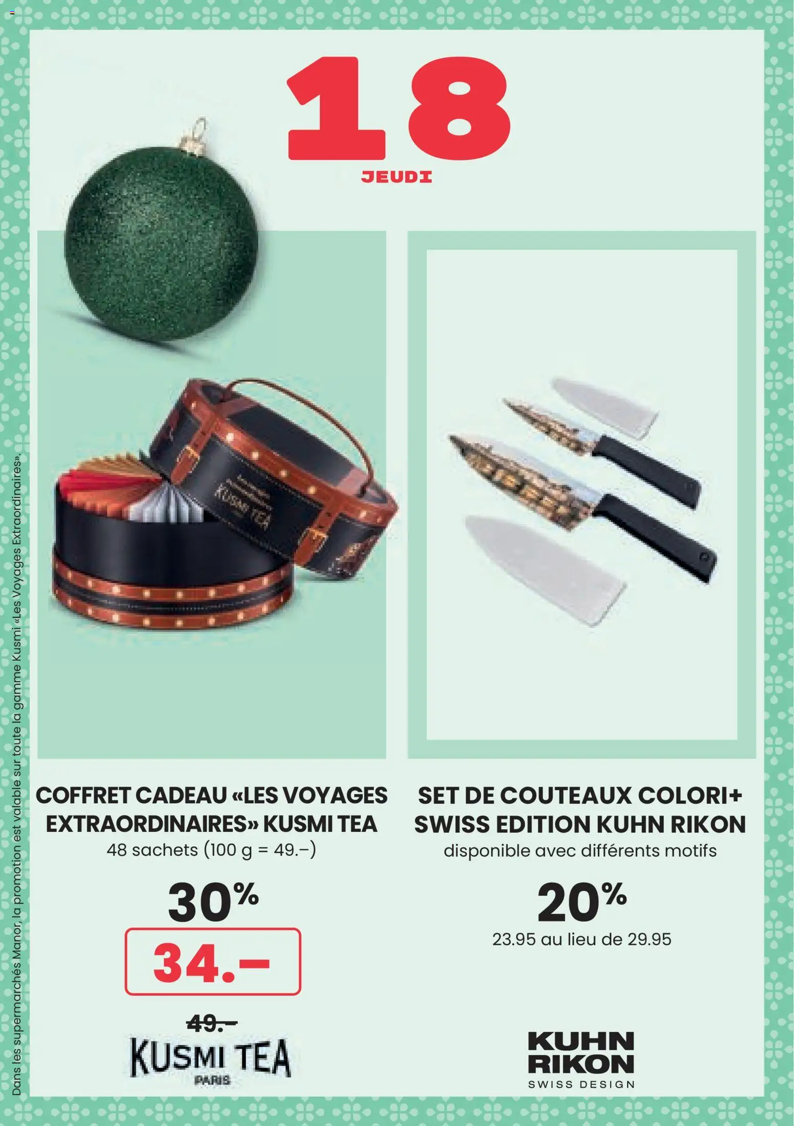 Manor Aktionen Calendrier de L'Avent – gültig ab 01.12.2025 | Seite: 20