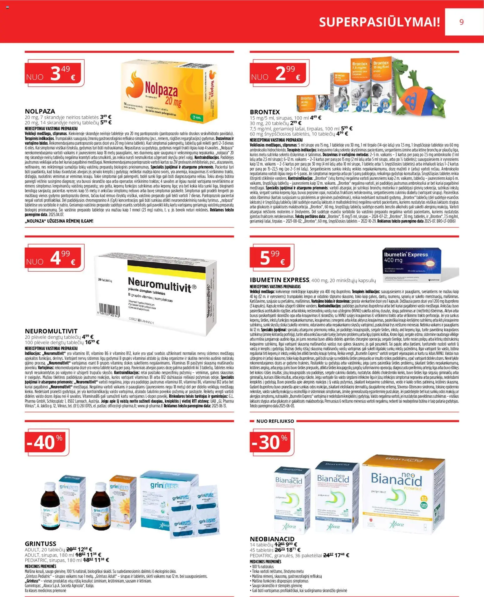 Norfa vaistinė akcijos nuo 01.12.2025 | Puslapis: 9