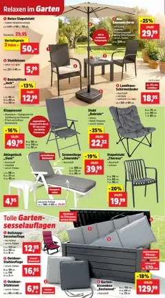 Thomas Philipps Prospekt ab 07.04.2026 gültig | Seite: 6 | Produkte: Beistelltisch, Stuhl, Schirmständer, Sonnenschirm