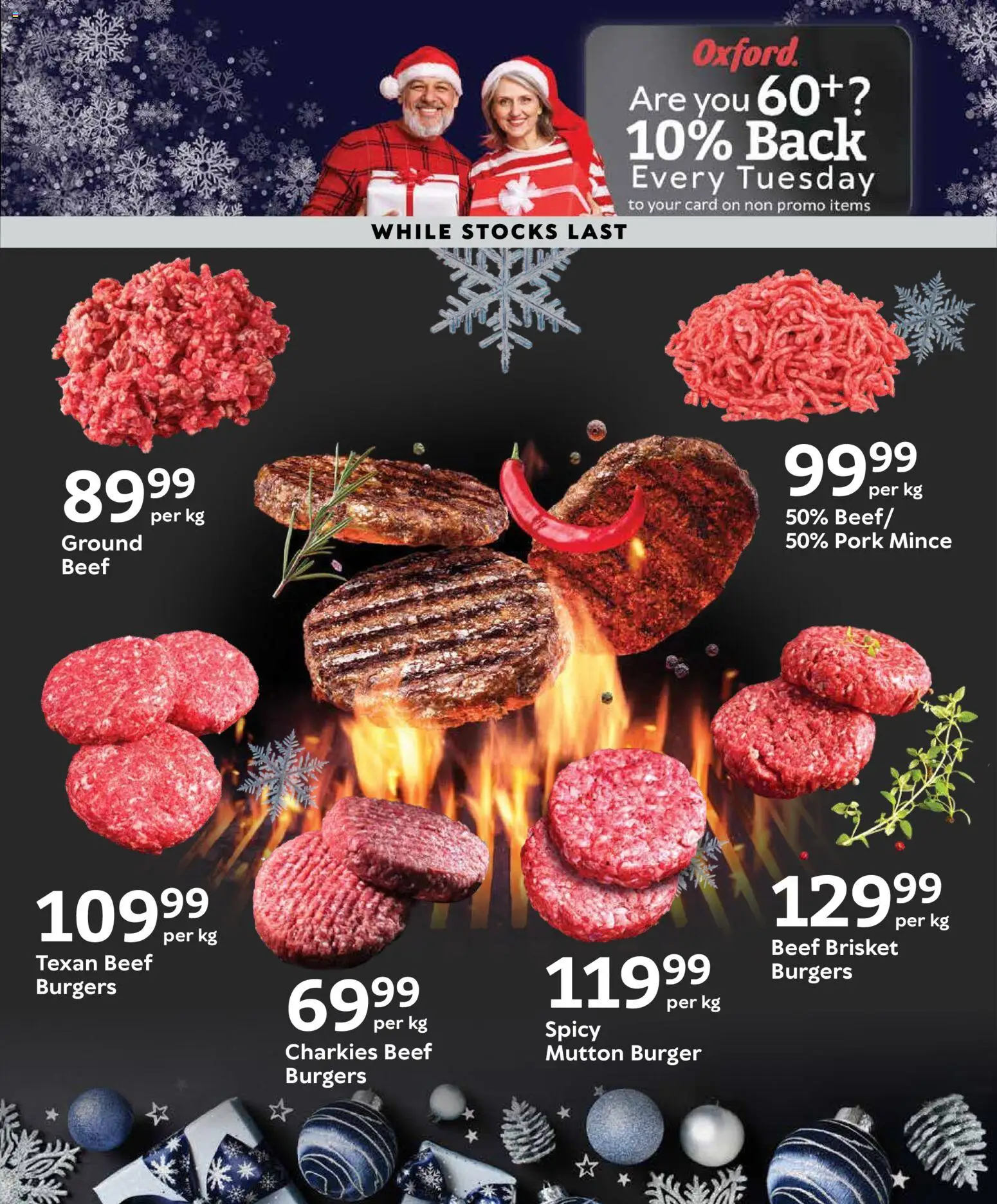 New Oxford Freshmarket catalogue – valid from 23.12.2025 | Page: 7 | Products: Pork, Beef, Burgers