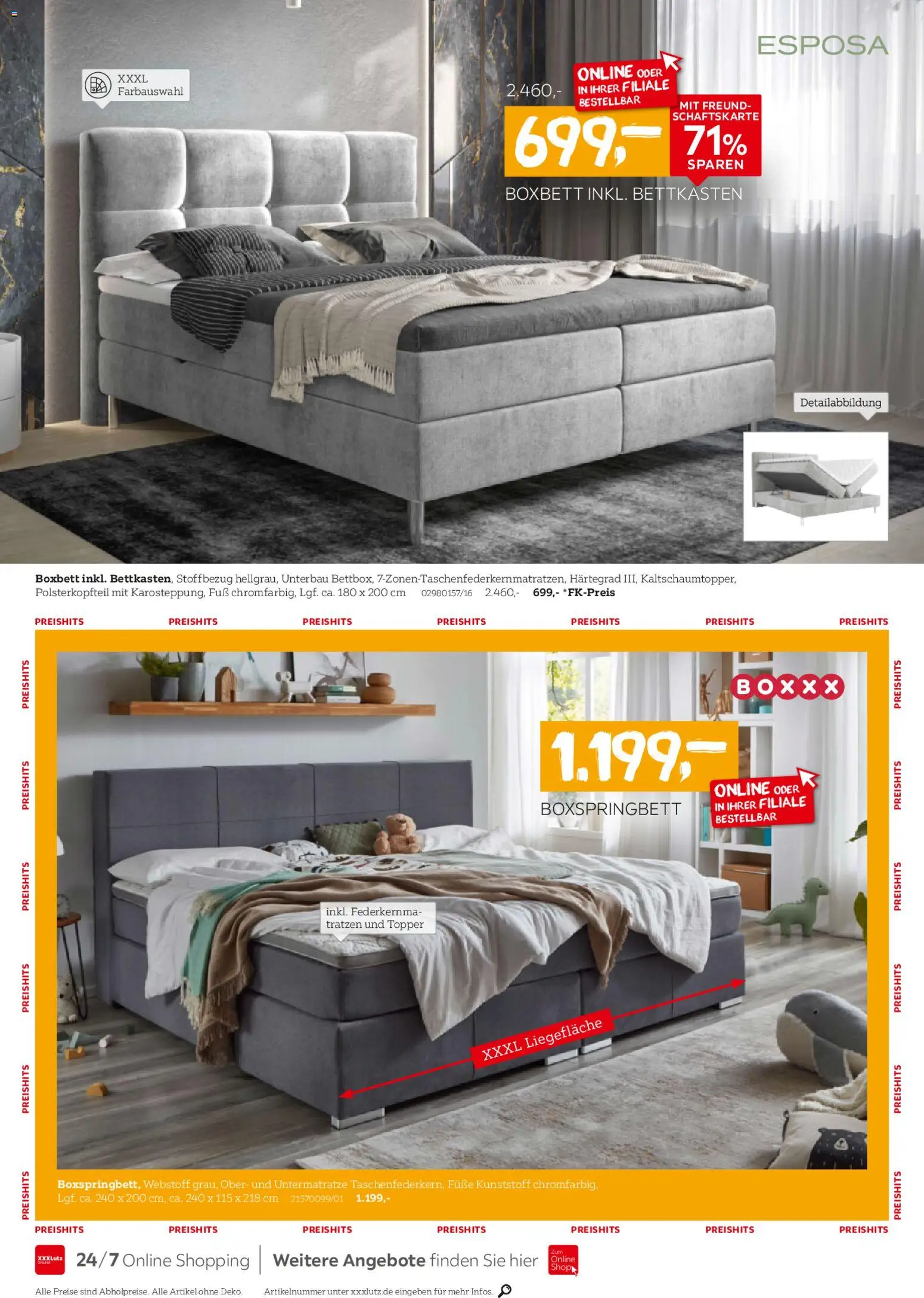 XXXL Lutz Schlafen-Preishits! – gültig ab 26.10.2025 | Seite: 4 | Produkte: Boxspringbett, Topper