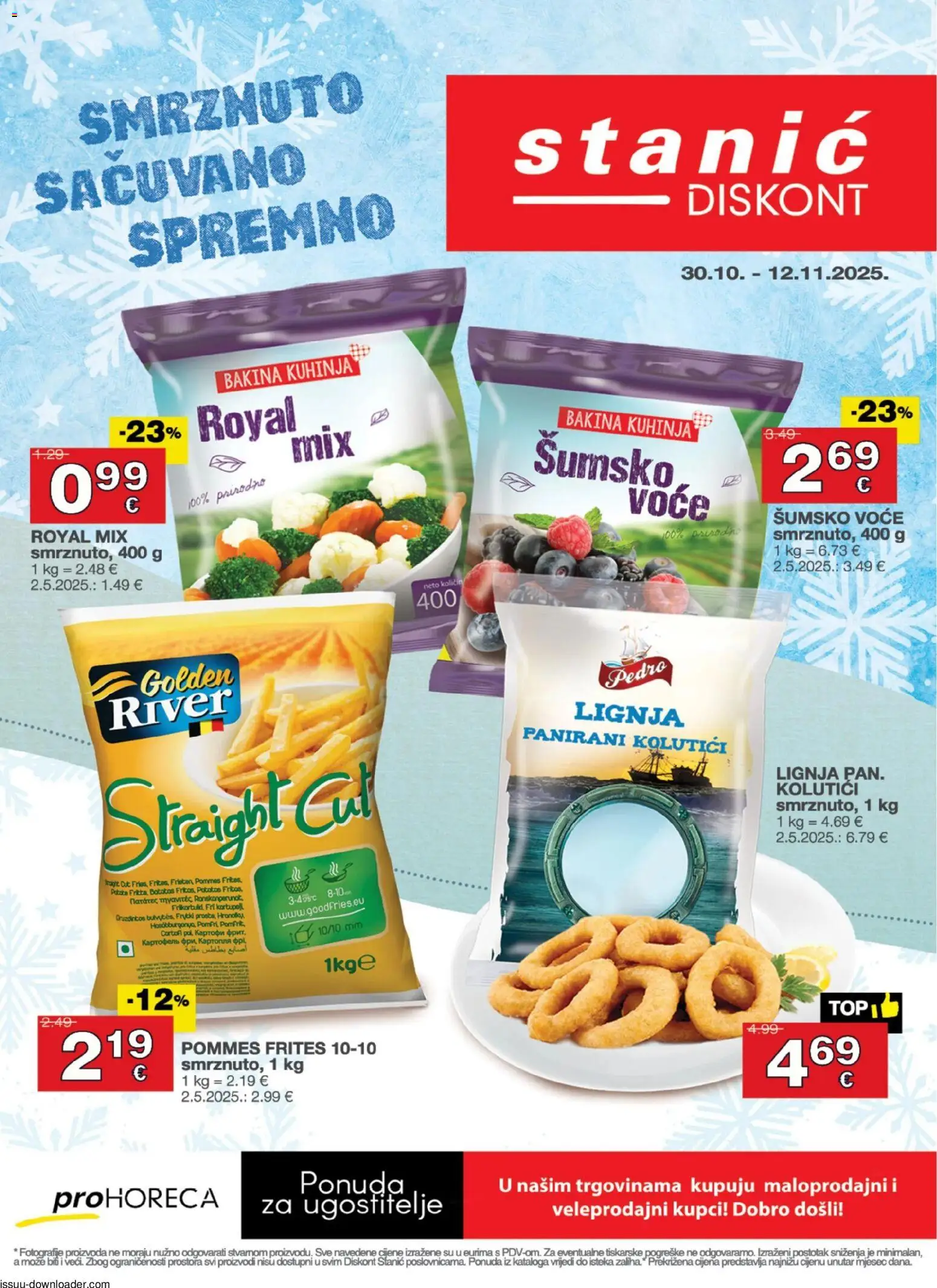 Stanić Diskont katalog | vrijedi od 30.10.2025 | Stranica: 1 | Proizvodi: Šumsko voće, Pommes frites, Voće, Kuhinja
