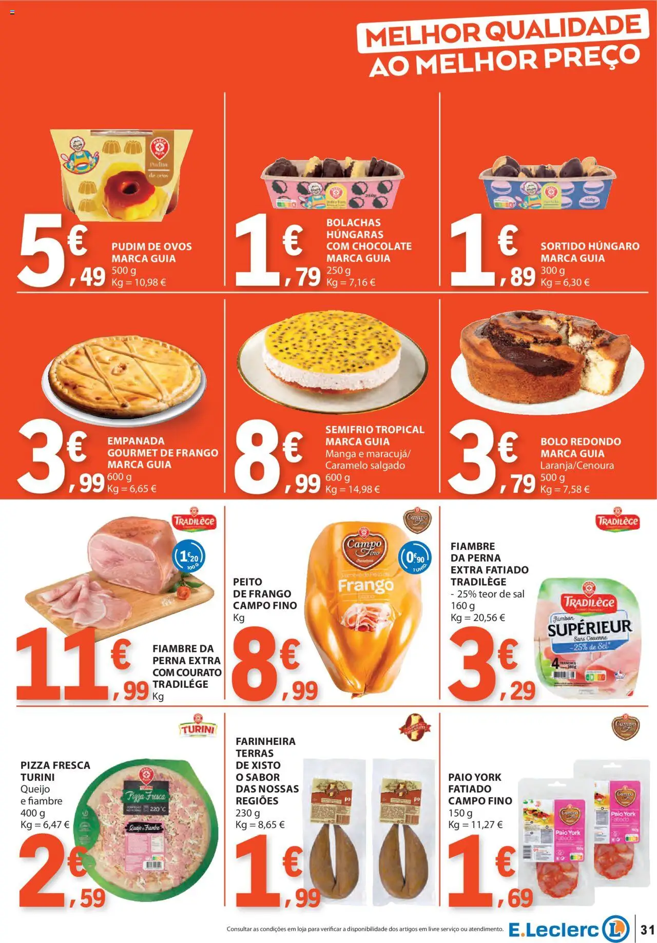 E.Leclerc folheto │ válido de 18.09.2025 | Página: 31 | Produtos: Bolachas, Ovos, Chocolate, Pizza
