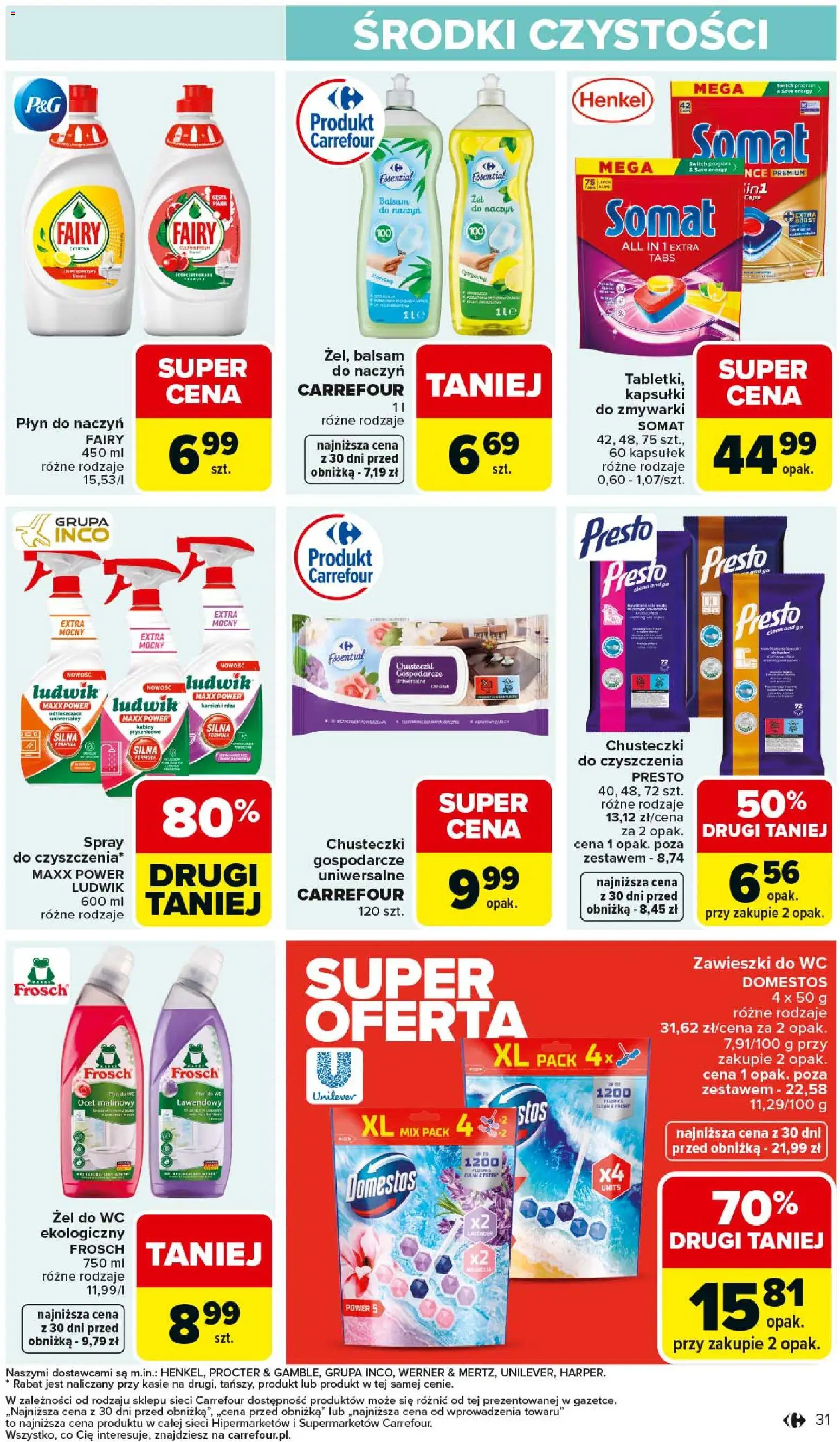 Carrefour Gazetka od 23.02.2026 | Strona: 33 | Produkty: Cytryna, Ocet, Domestos, Fairy