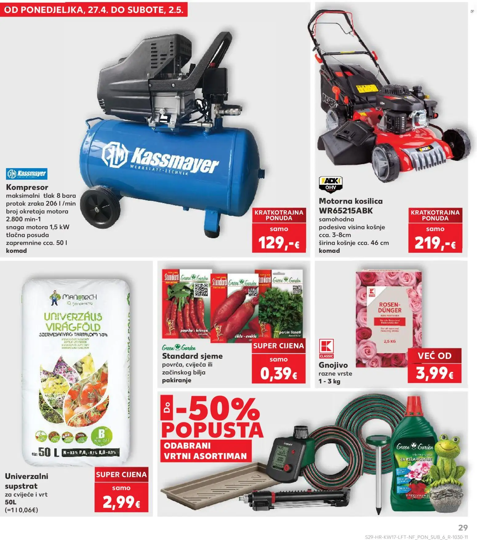Kaufland HR akciós ujság - amely érvényes a következő dátumtól: 22.04.2026 | Oldal: 29 | Termékek: Virágföld