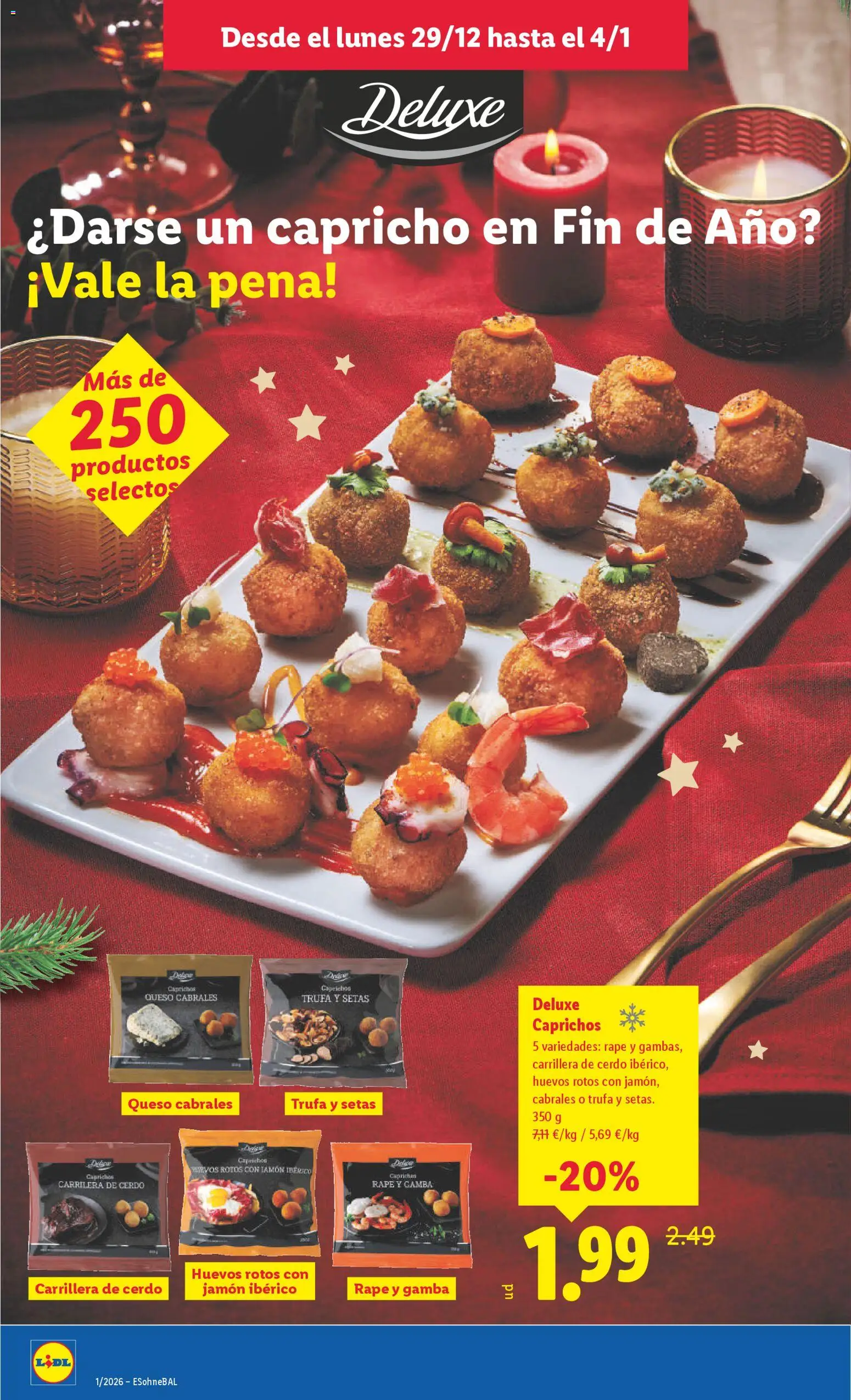 Lidl folleto │ válido desde el 29.12.2025 | Página: 12 | Productos: Jamón ibérico, Jamón, Cerdo, Gamba