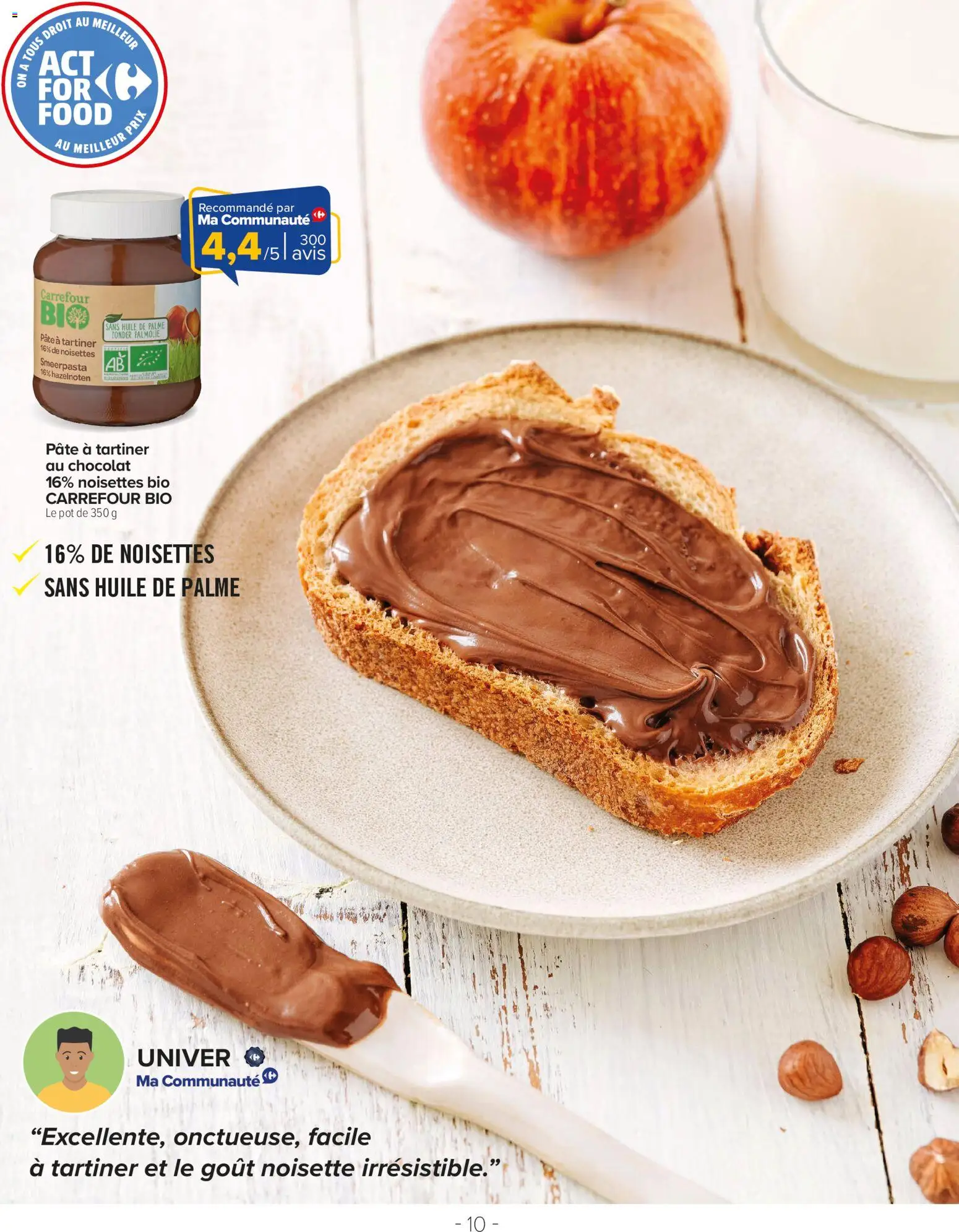 {H1} | Page: 10 | Produits: Noisette, Pâte à tartiner, Huile, Chocolat