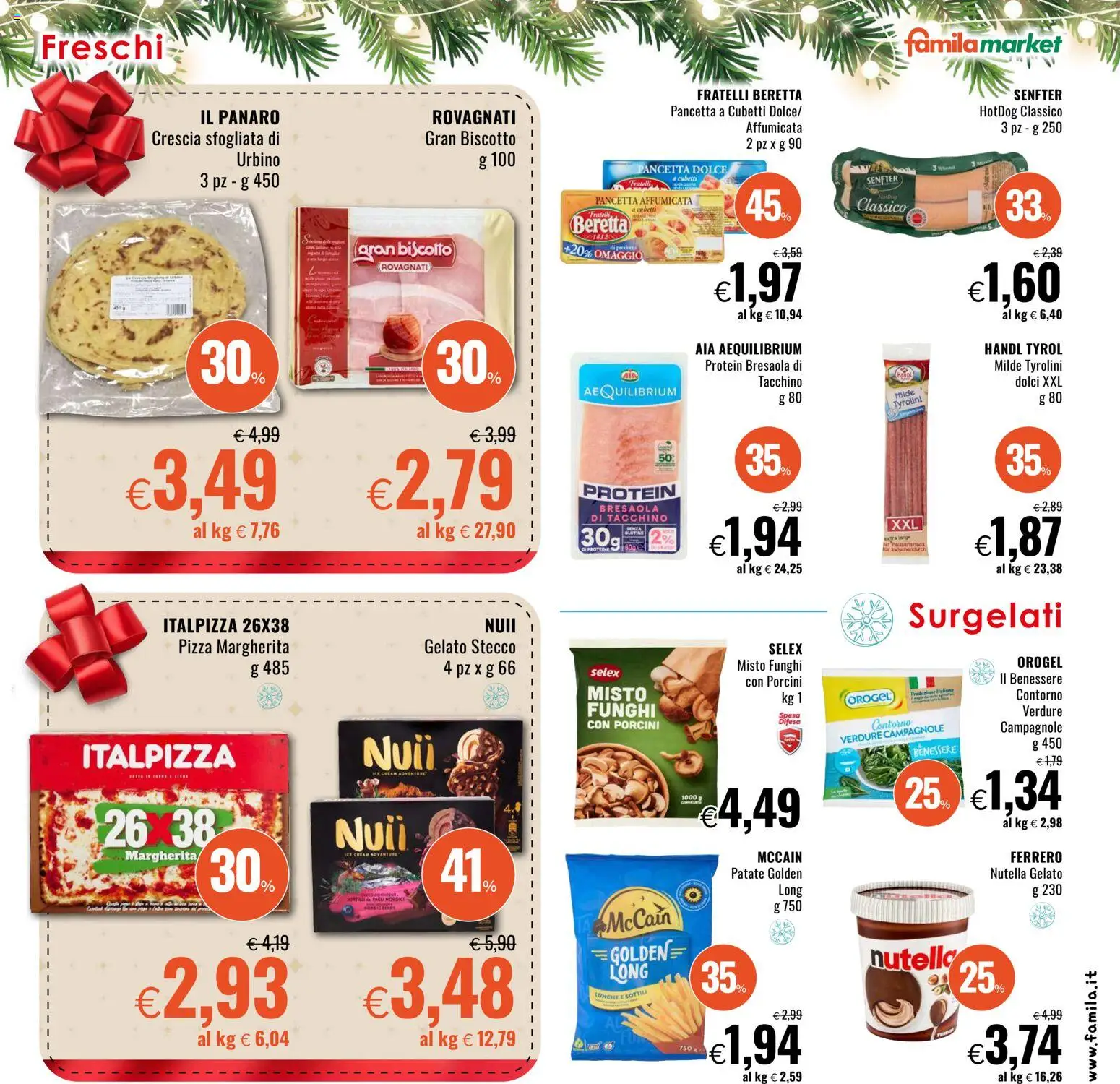 Volantino Famila del 11.12.2025 | Pagina: 21 | Prodotti: Pizza, Gelato, Patate, Funghi