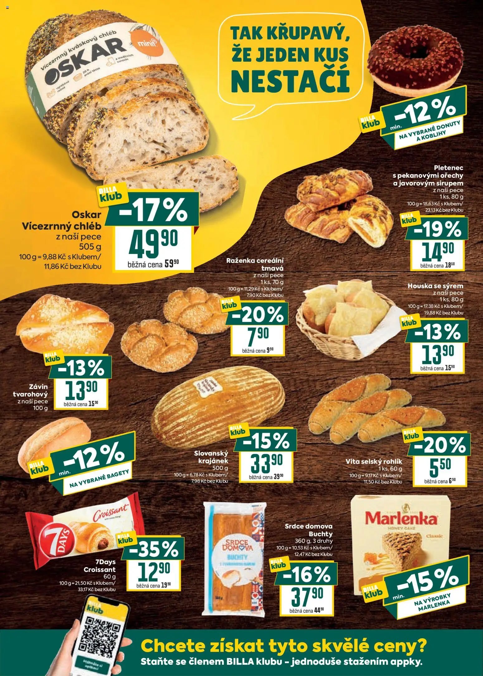 Billa Velký leták od 14.01.2026 | Strana: 20 | Produkty: Rohlík, Ořechy, Pletenec s pekanovými ořechy, Bagety