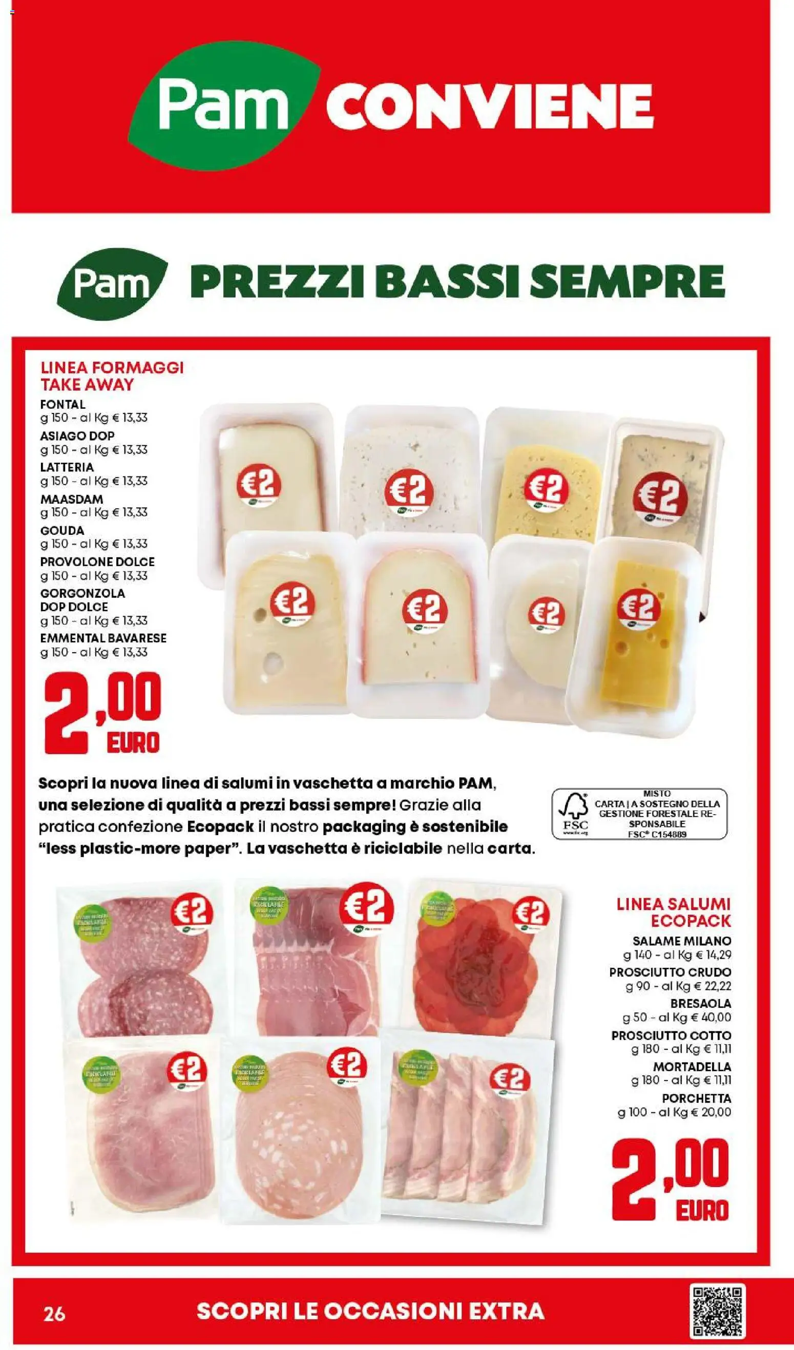 Volantino Panorama del 26.02.2026 | Pagina: 26 | Prodotti: Salame, Prosciutto, Gorgonzola, Emmental