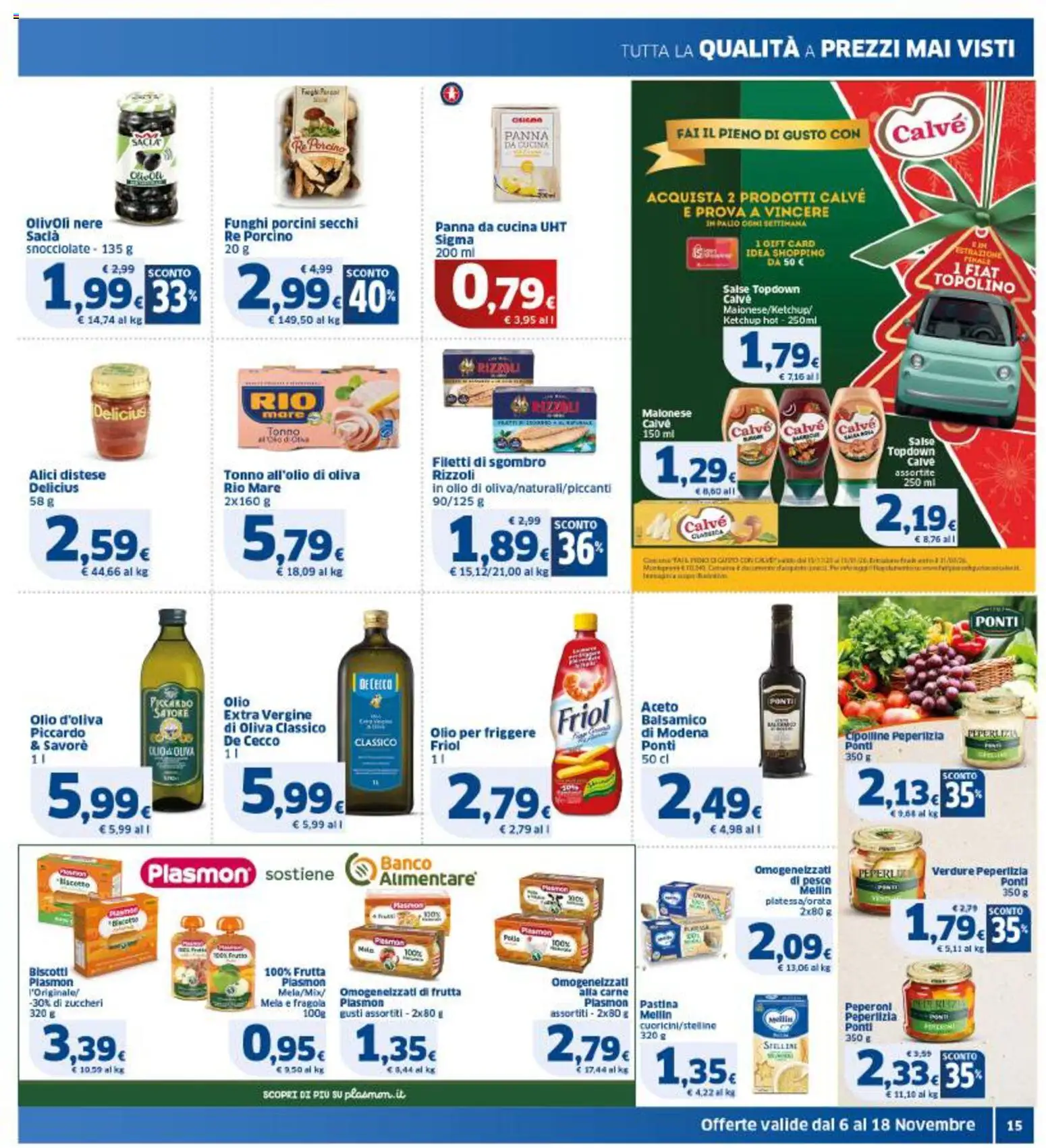 Volantino SIGMA del 06.11.2025 | Pagina: 15 | Prodotti: Peperoni, Panna, Olio, Sgombro