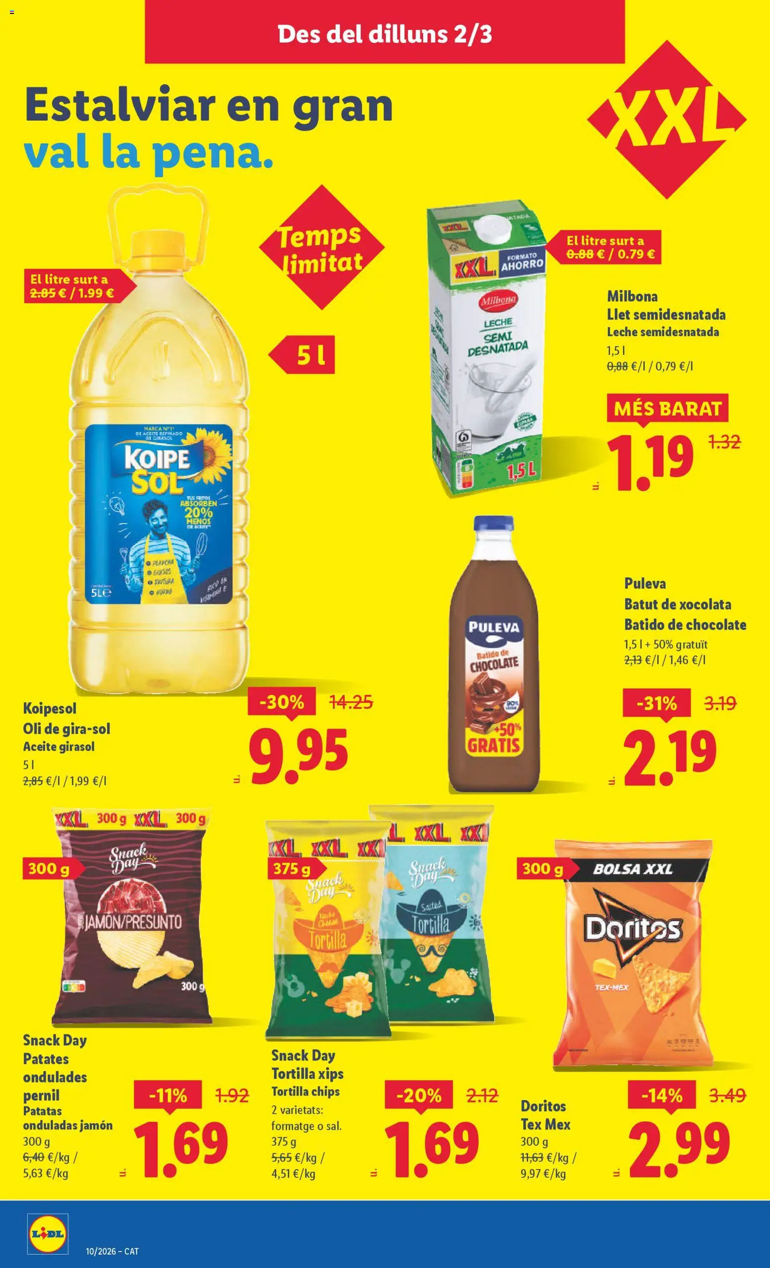 Lidl folleto │ válido desde el 02.03.2026 | Página: 24 | Productos: Leche, Aceite, Jamón, Plancha